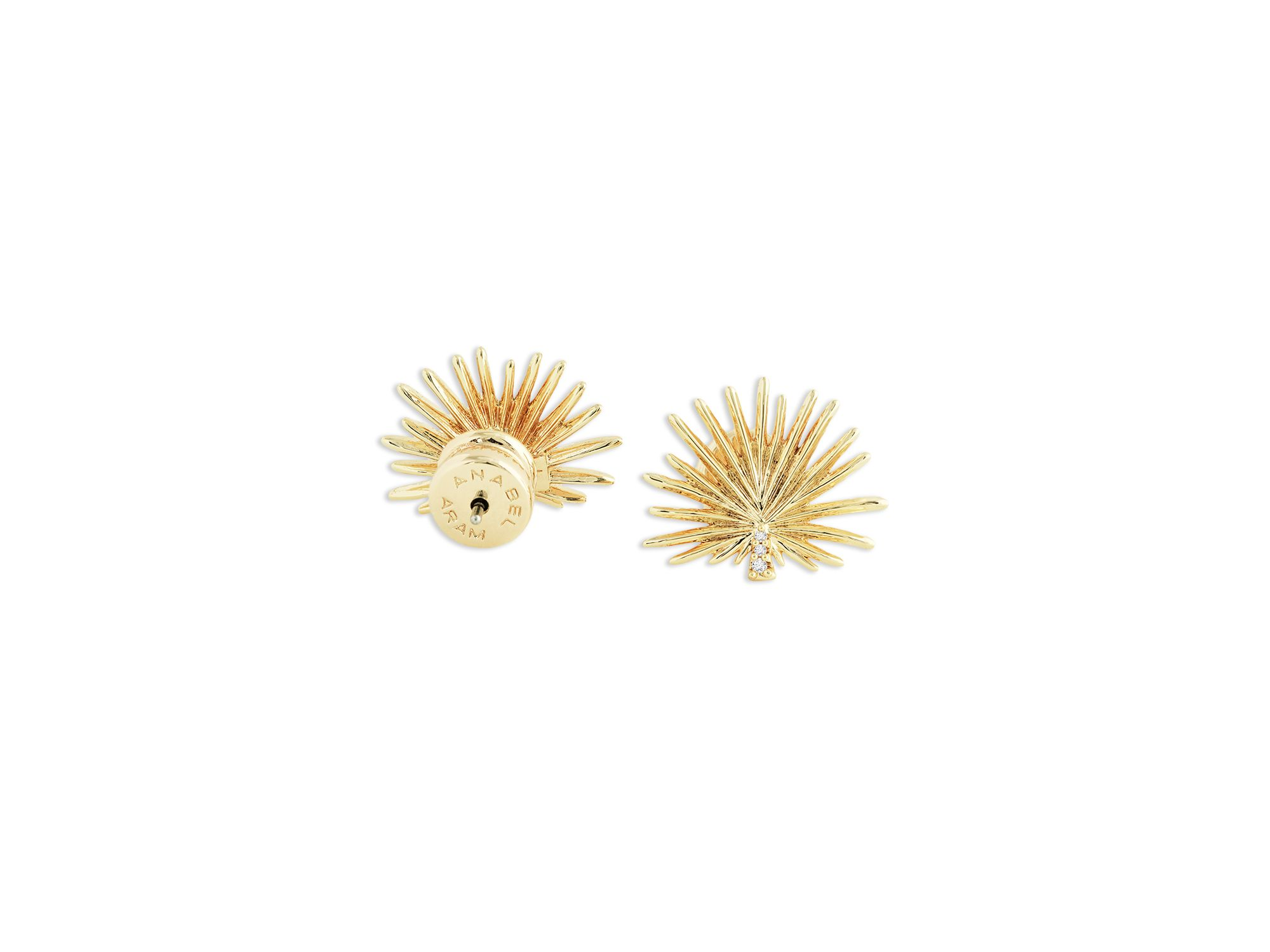 Pavé Palm Stud Earrings — Image 4