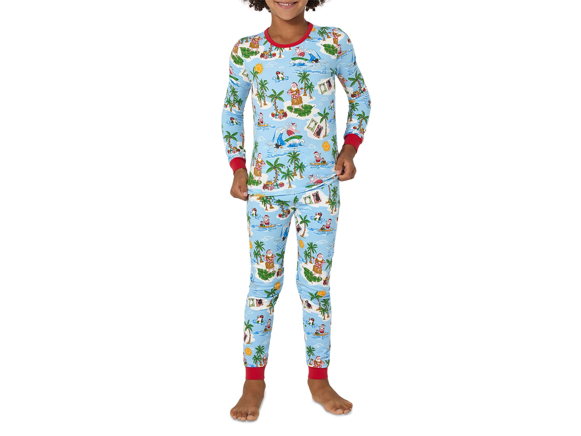 Unisex Printed Long Sleeved Pajama Set - Little Kid, Big Kid — Image 3