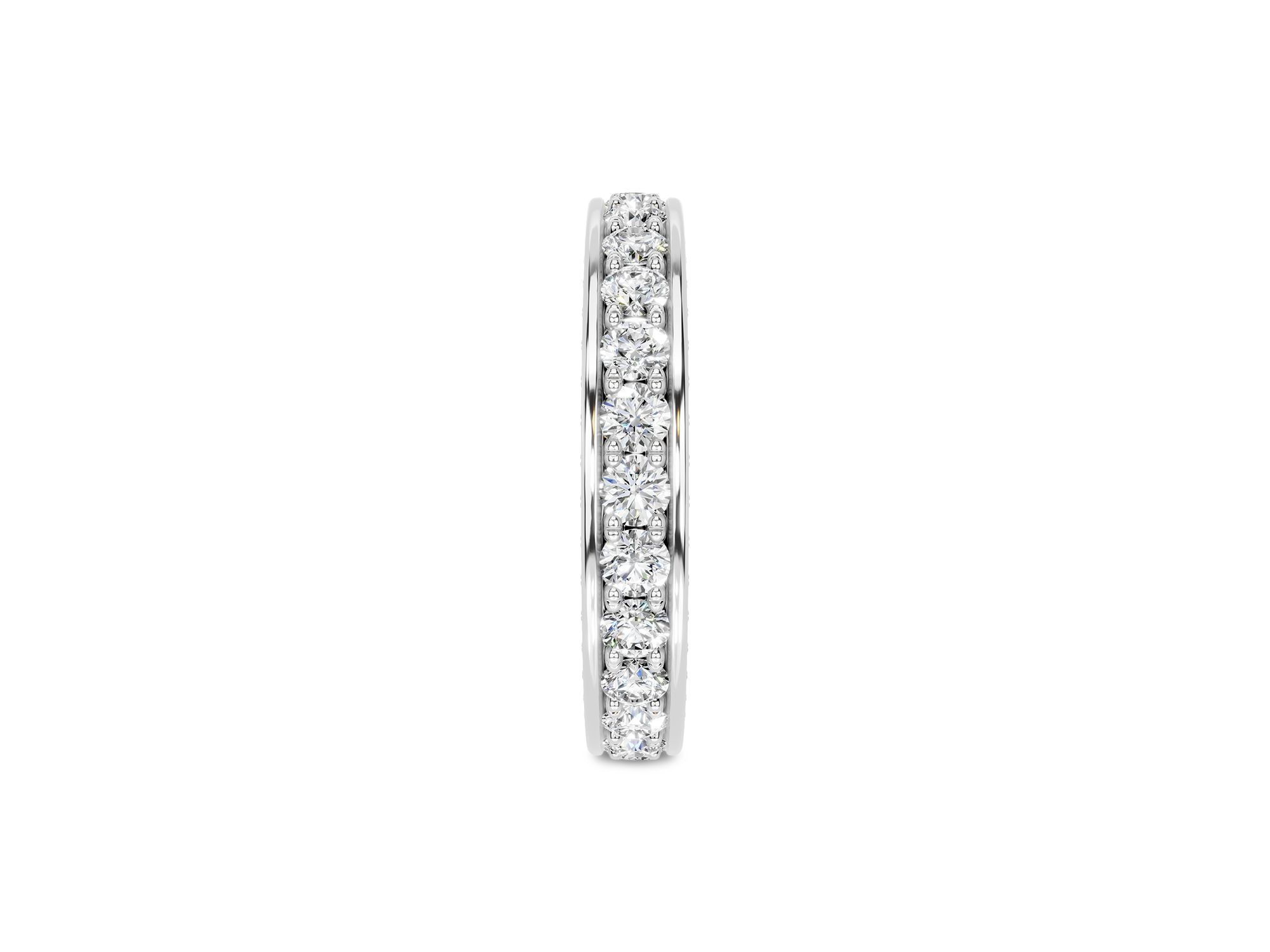 Diamond Three Side Eternity Band in 14K White Gold, 2.0 tcw — Image 3