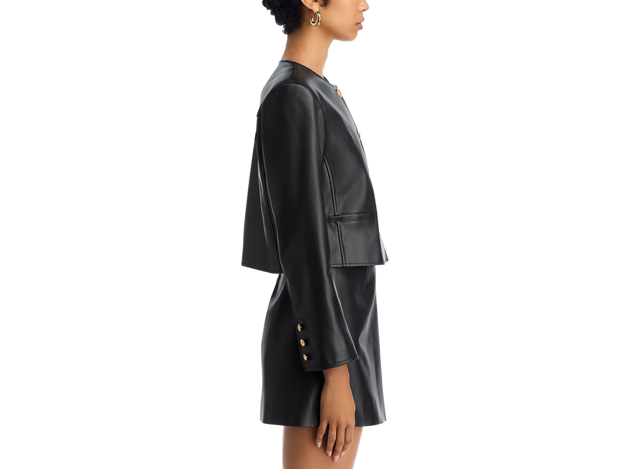 Dessa Faux Leather Jacket & Mini Skirt — Image 9