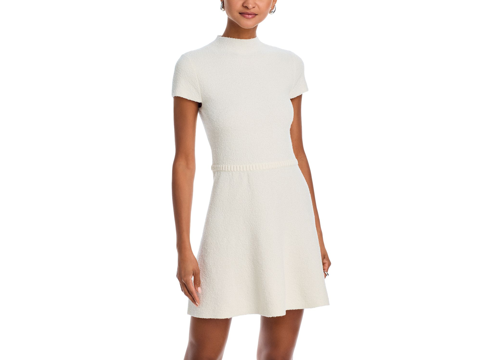 Bouclé Mock Neck Mini Dress — Image 4