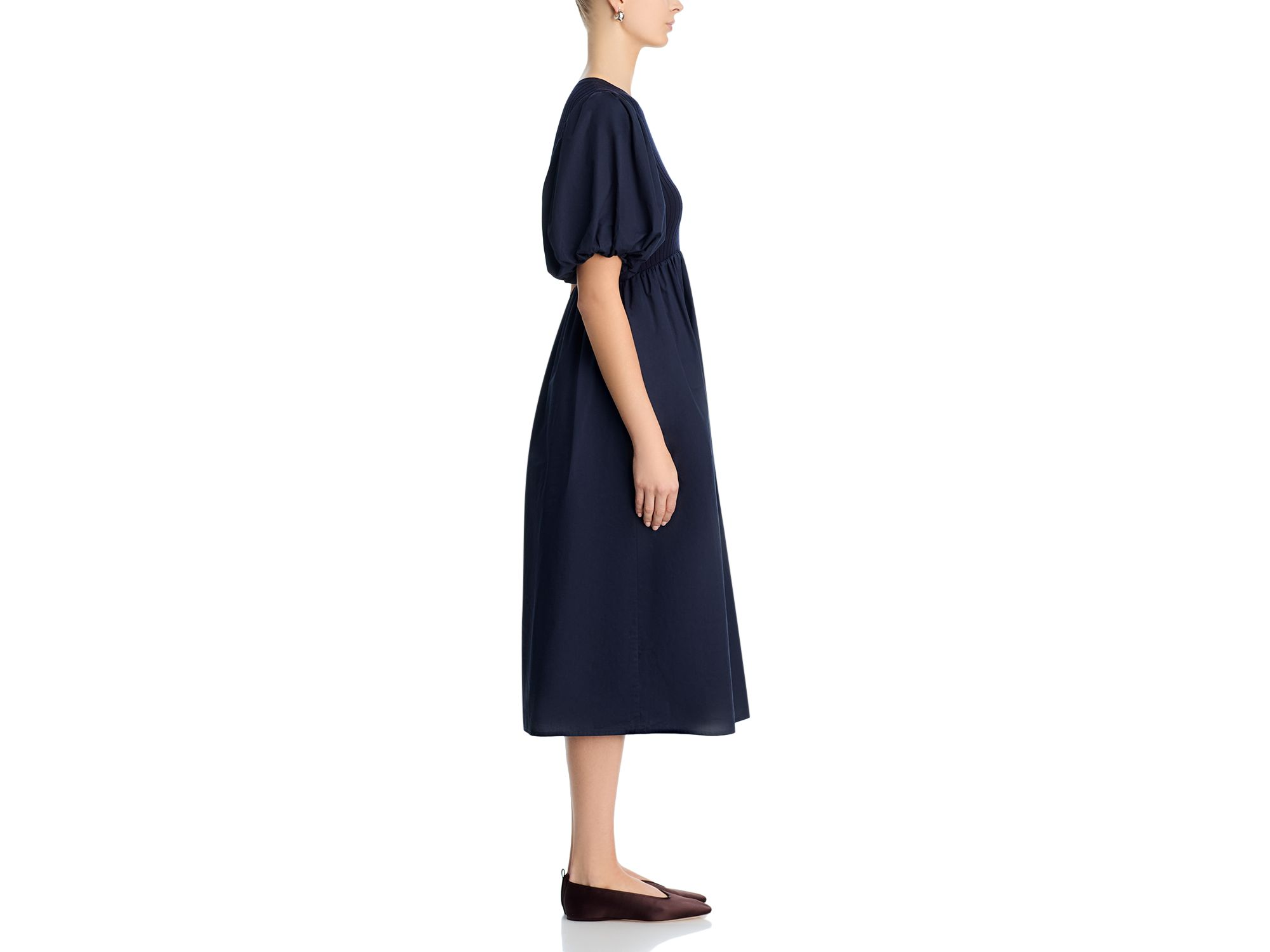 Puffed Sleeve Midi Dress — Image 5