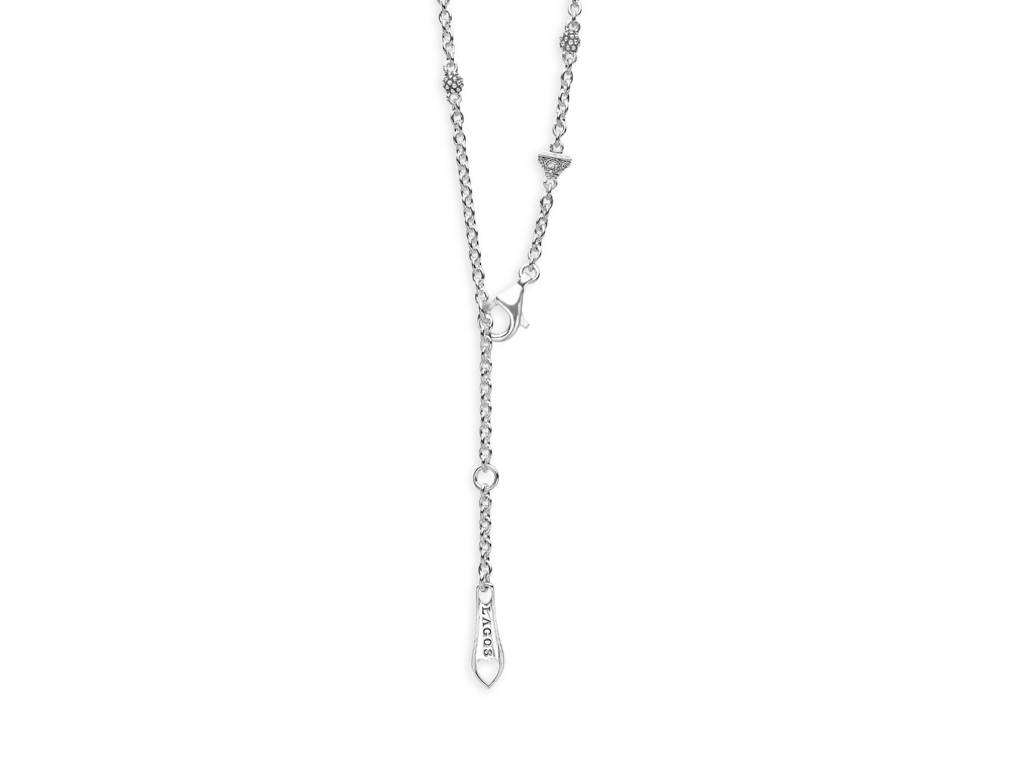 18K Yellow Gold & Sterling Silver Caviar Lux Diamond Heart Pendant Necklace, 16" — Image 4