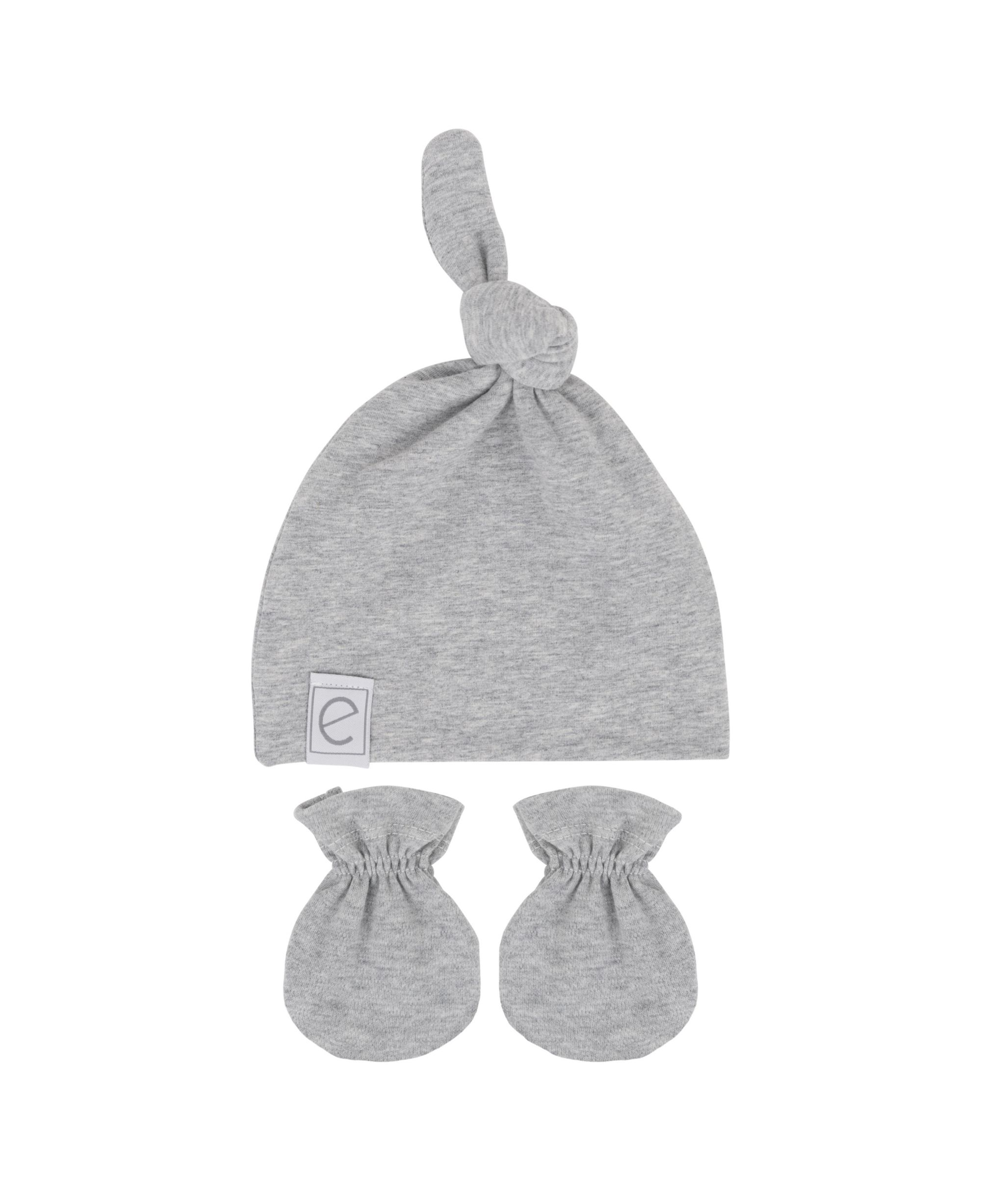 Unisex Knotted Wearable Blanket & Knot Hat Set with Matching Mittens - Baby — Image 6