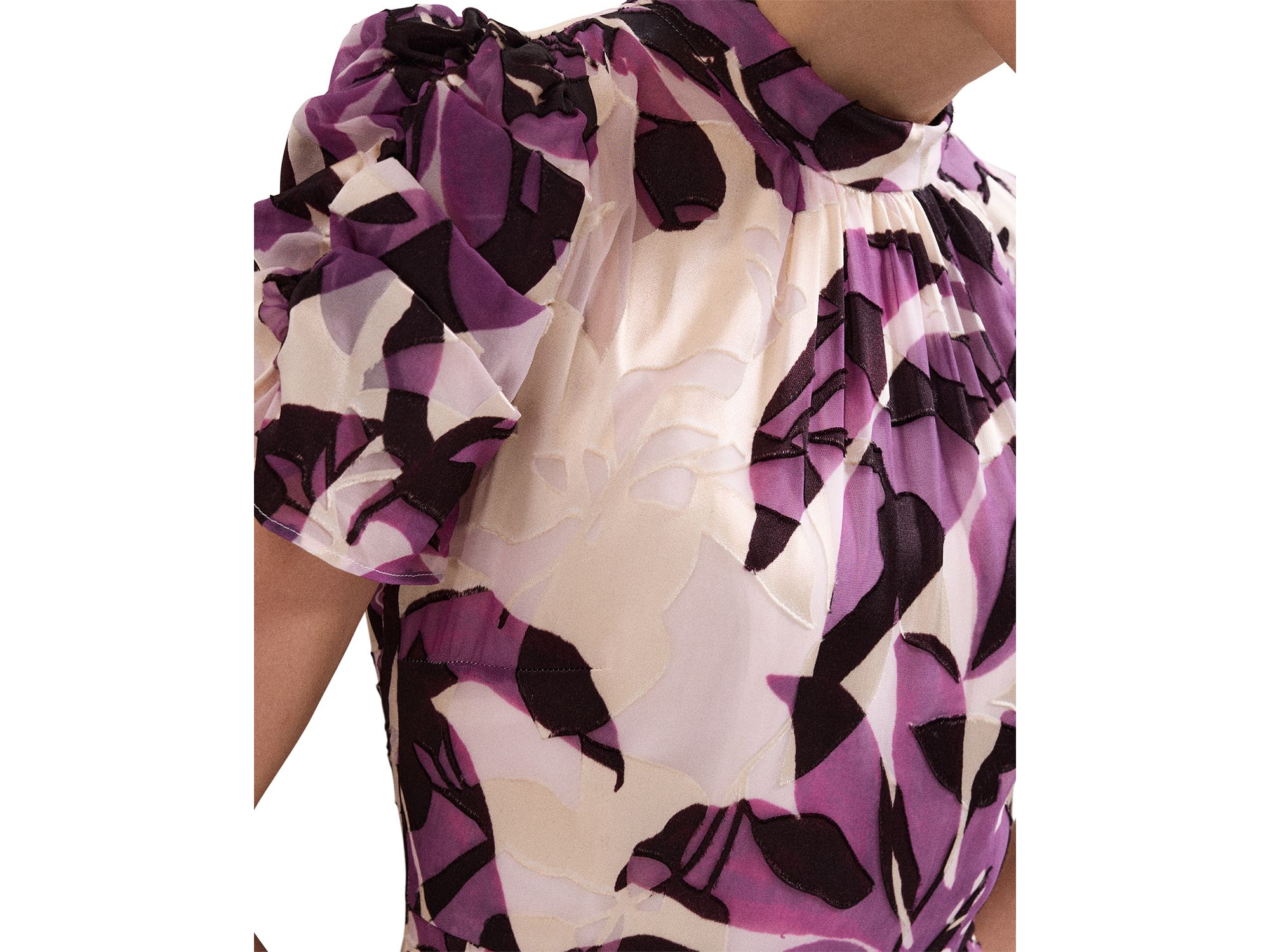 Tilly Floral Burnout Midi Dress — Image 3