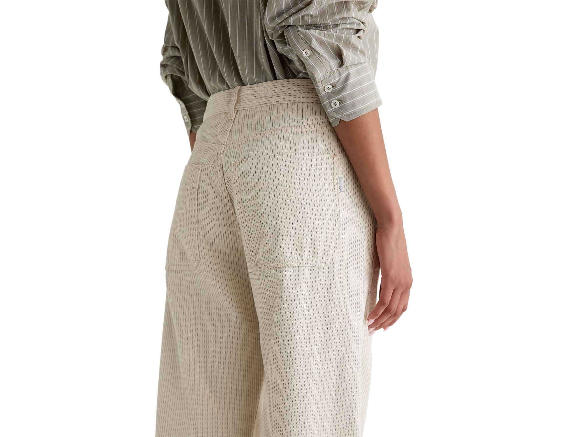 Mercer High Rise Barrel Leg Jeans in Blush Canvas — Image 3