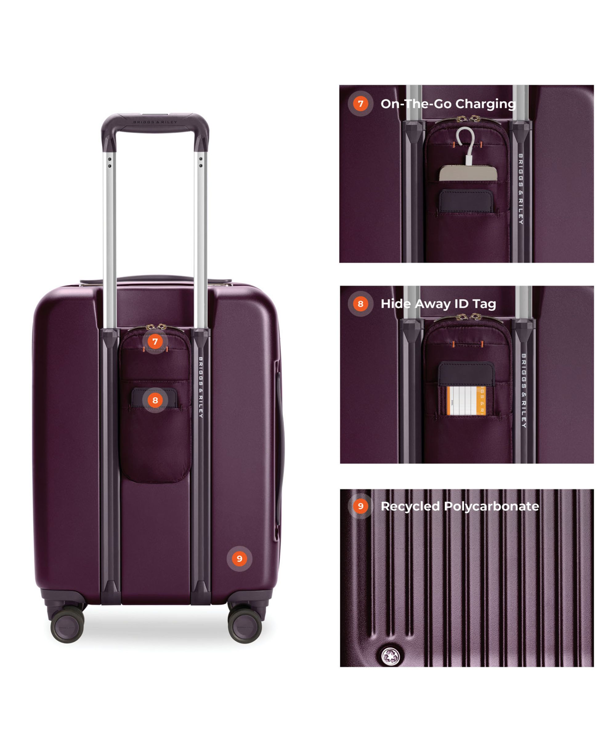 Sympatico Global Carry On Expandable Spinner Suitcase — Image 8
