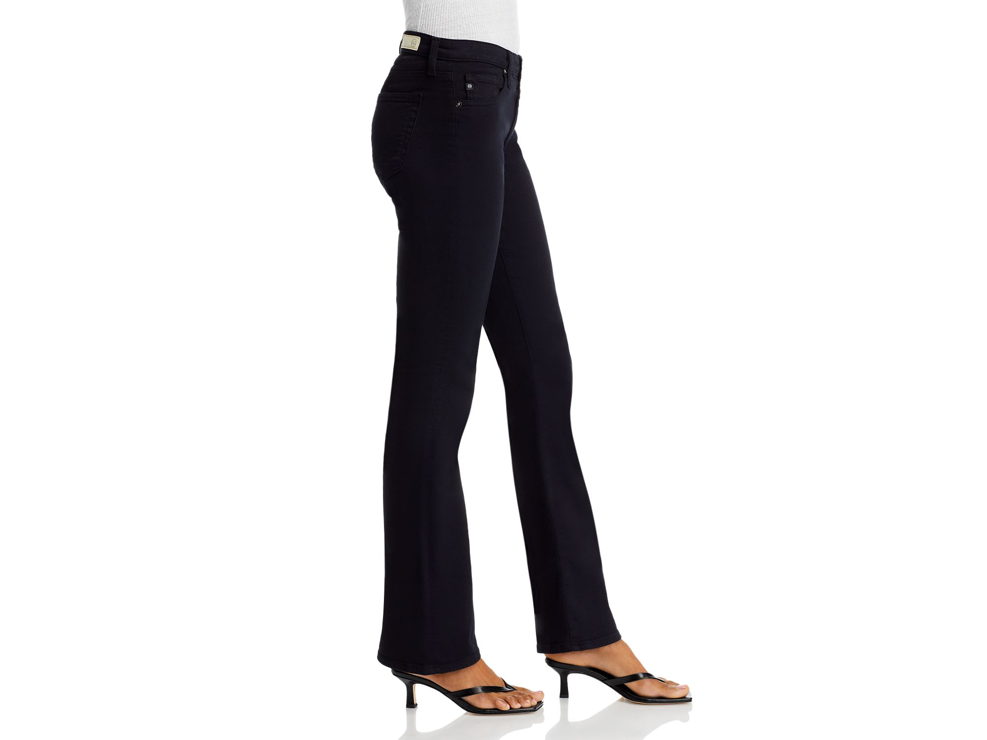 Angel Low Rise Bootcut Jeans in Super Black — Image 7