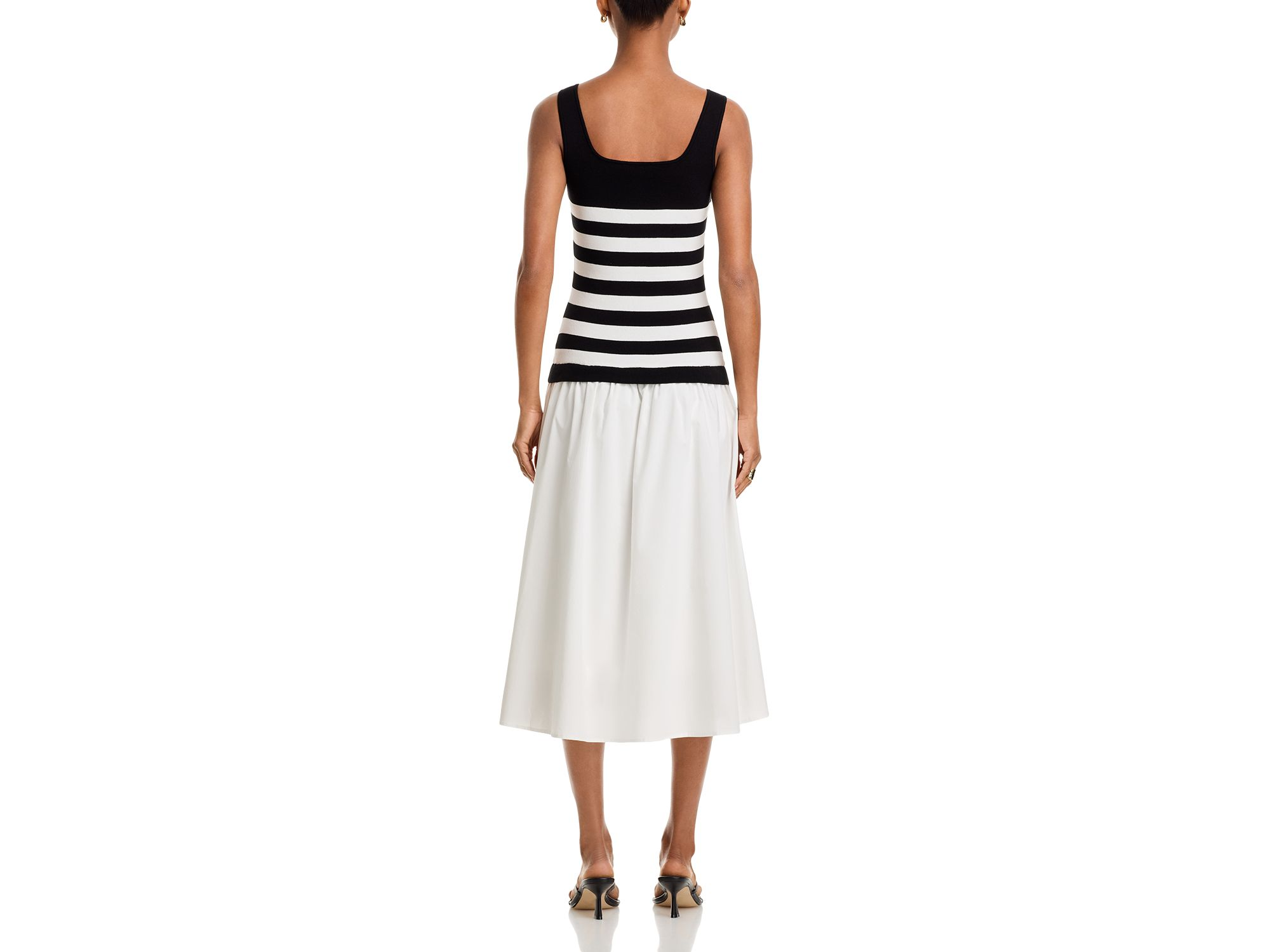 Stripe Mixed Media Dress - Exclusive — Image 4