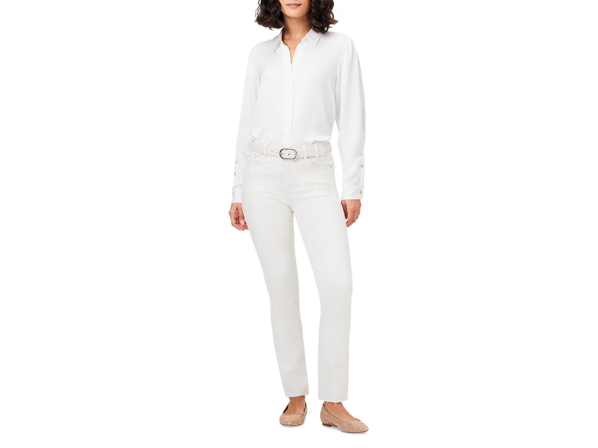 High Rise Straight Ankle Jeans in Canvas — Image 6