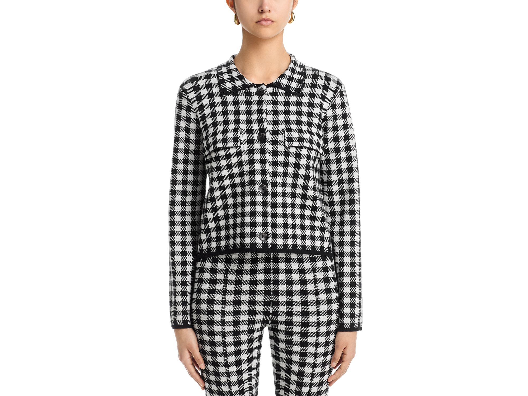 Gingham Knit Jacket - Exclusive — Image 4