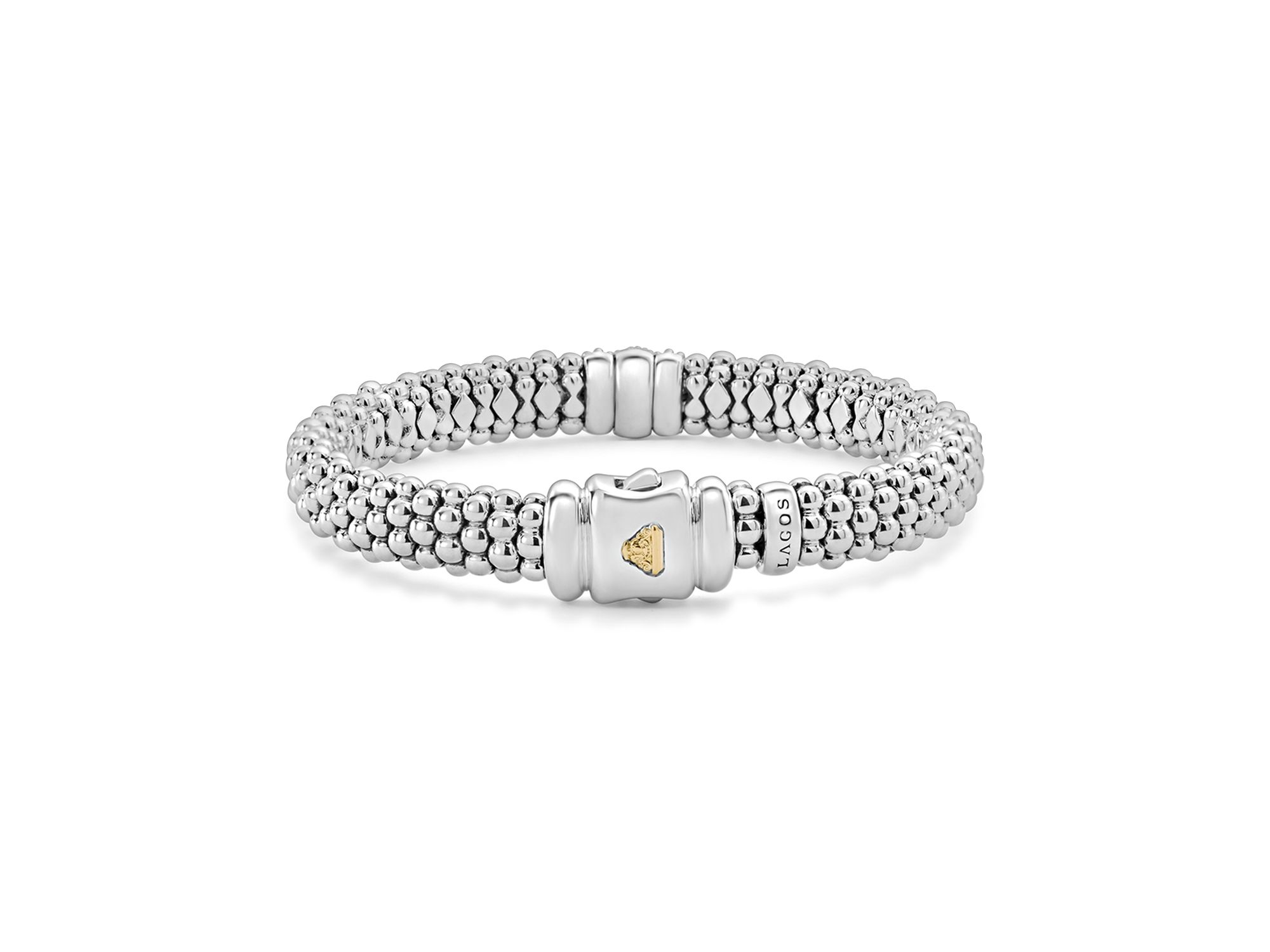 18K Gold & Sterling Silver Diamond Lux Single Station Bracelet, 9mm — Image 5