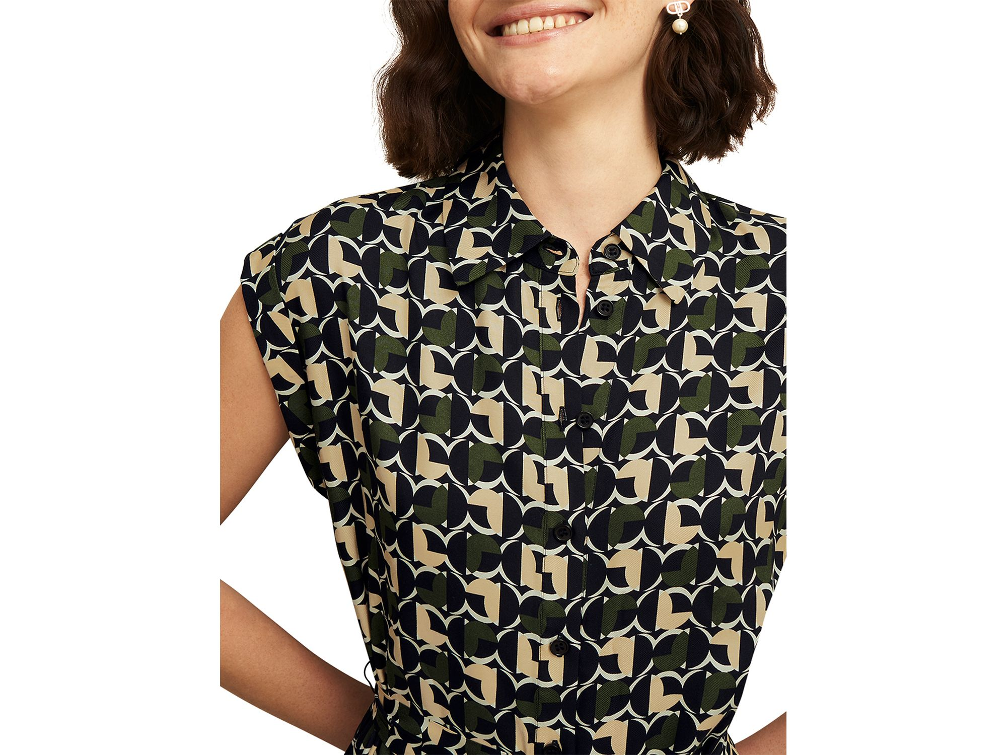 Kalinda Geometric Print Dress — Image 3