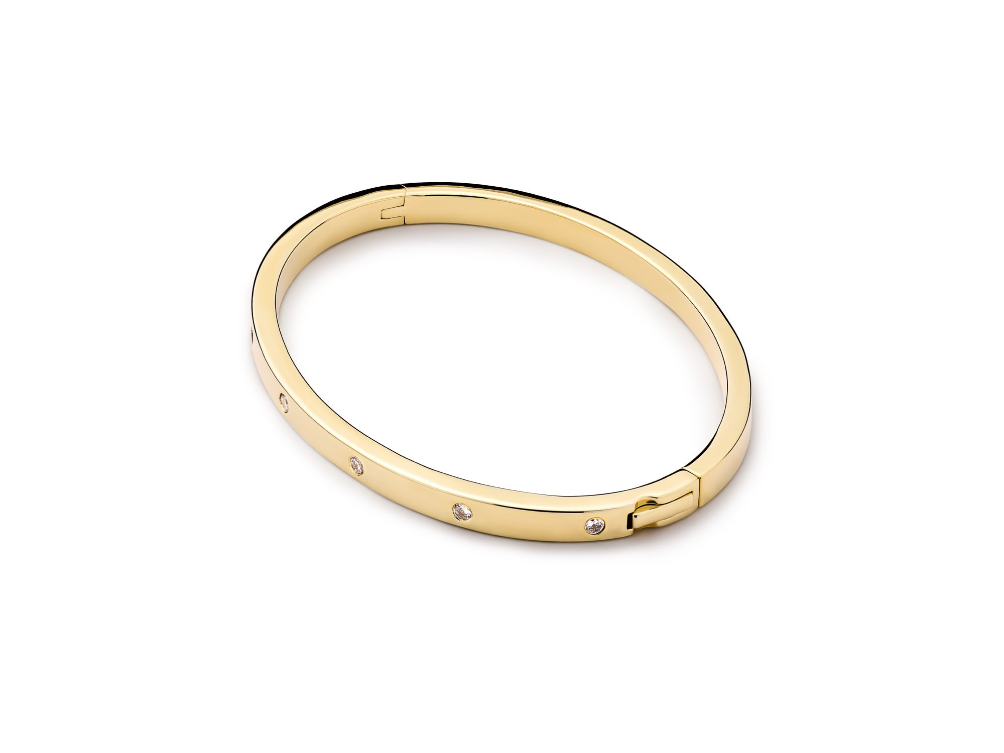 Selena Gold Bangle Bracelet — Image 5