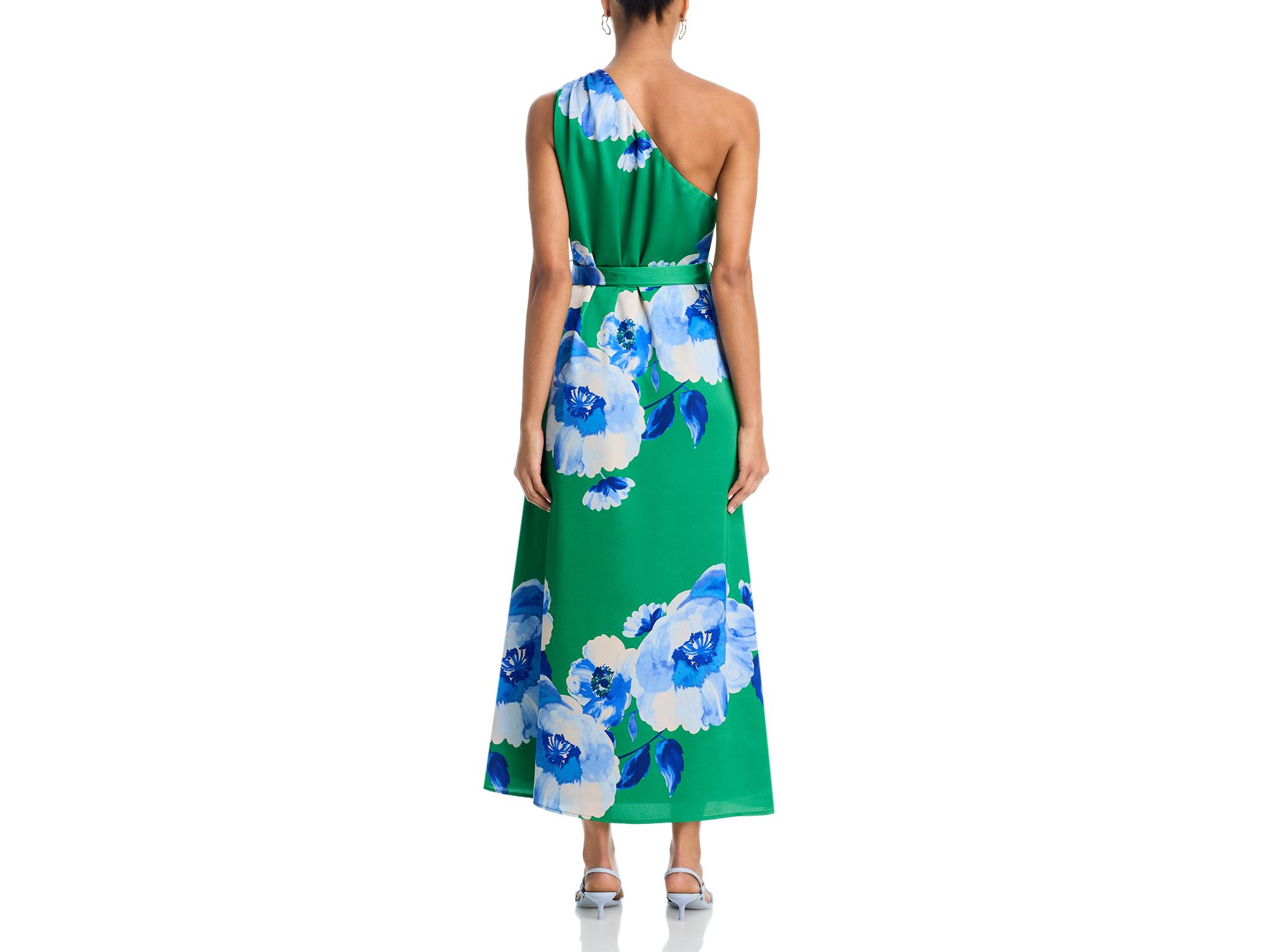 One Shoulder Satin Maxi Dress - Exclusive — Image 4