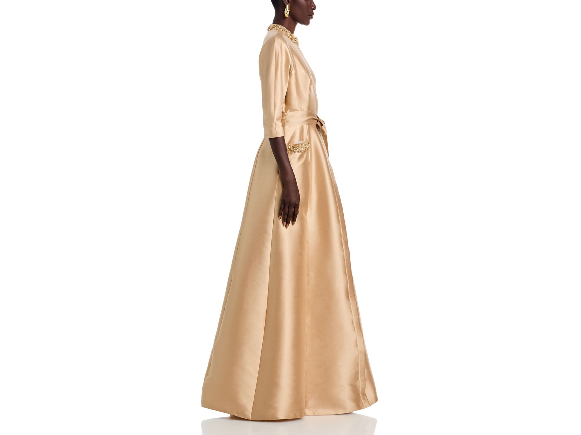 Mikado Bead Collar Gown — Image 5