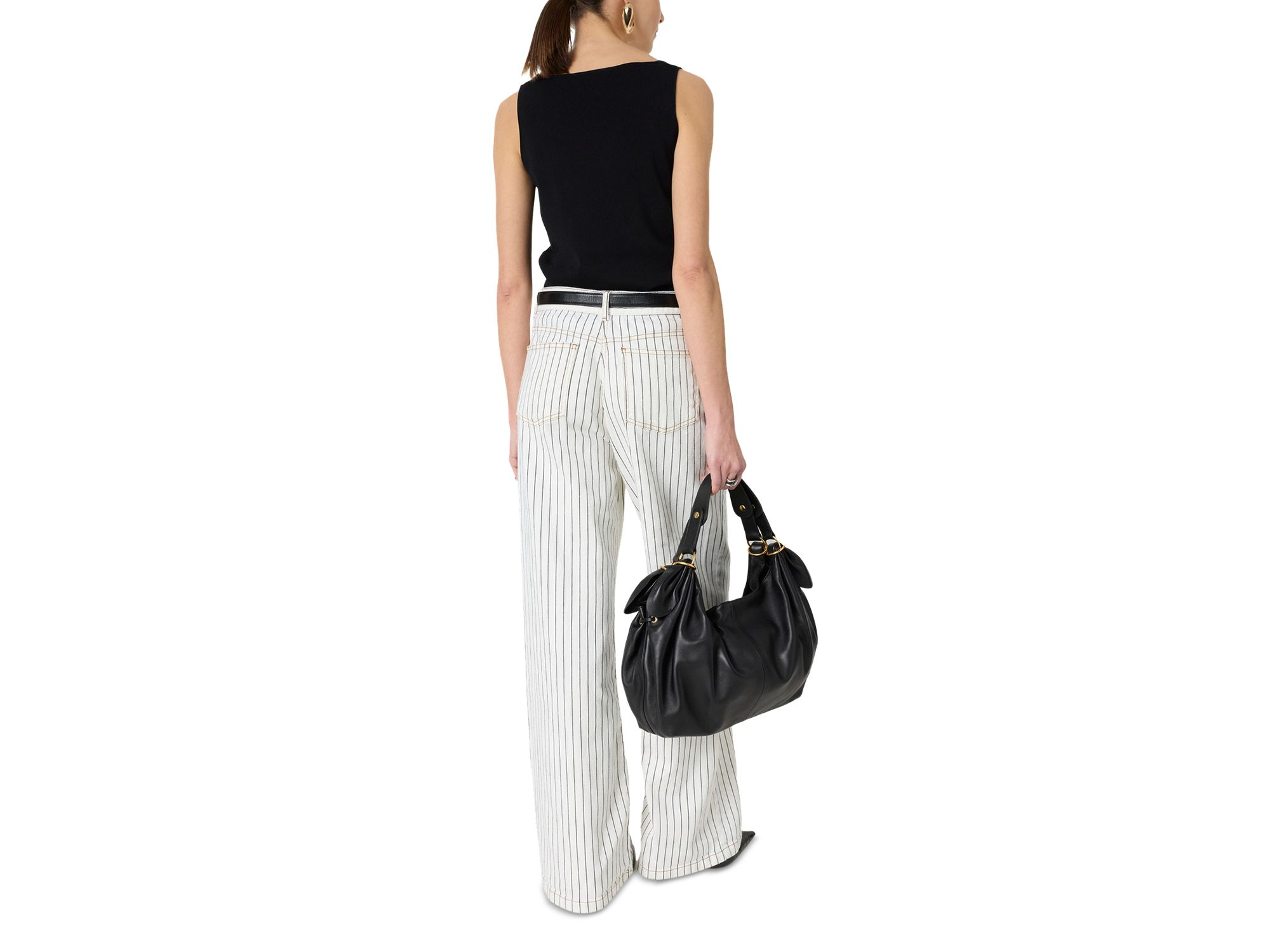 Amaliah High Rise Straight Jeans in Ecru — Image 3