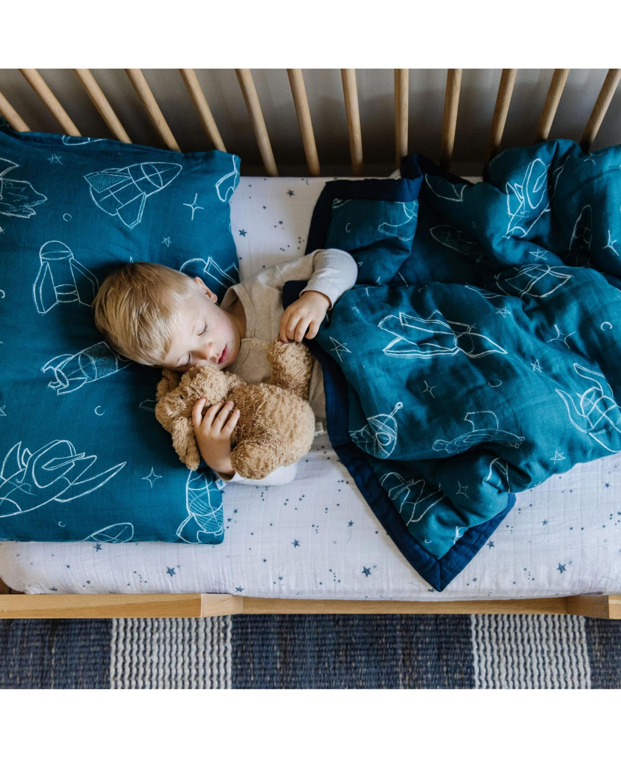Unisex Cotton Muslin Toddler Comforter - Baby, Little Kid — Image 3