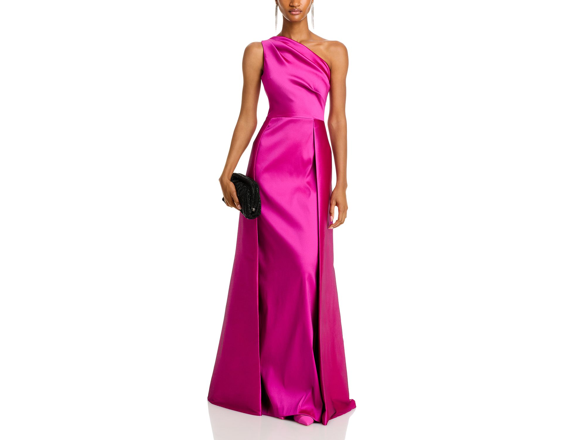 Crepe One Shoulder Gown — Image 5