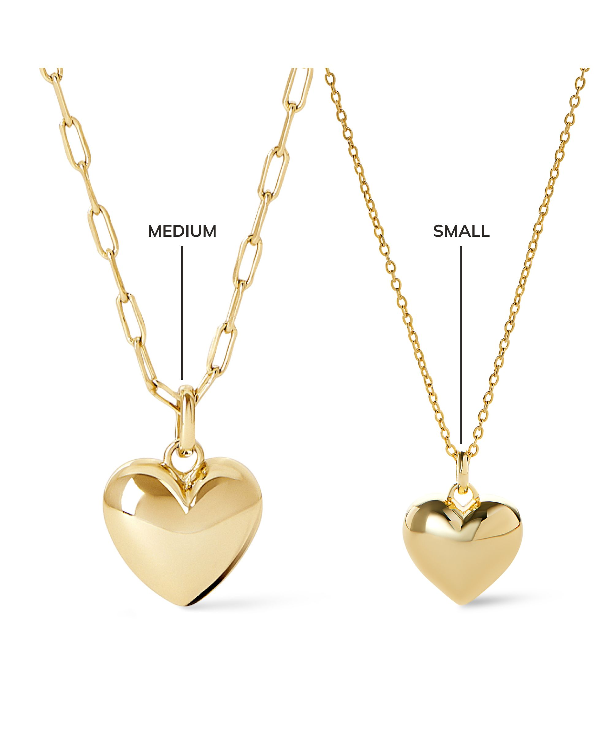 Puffed Heart Necklace - Lev — Image 5