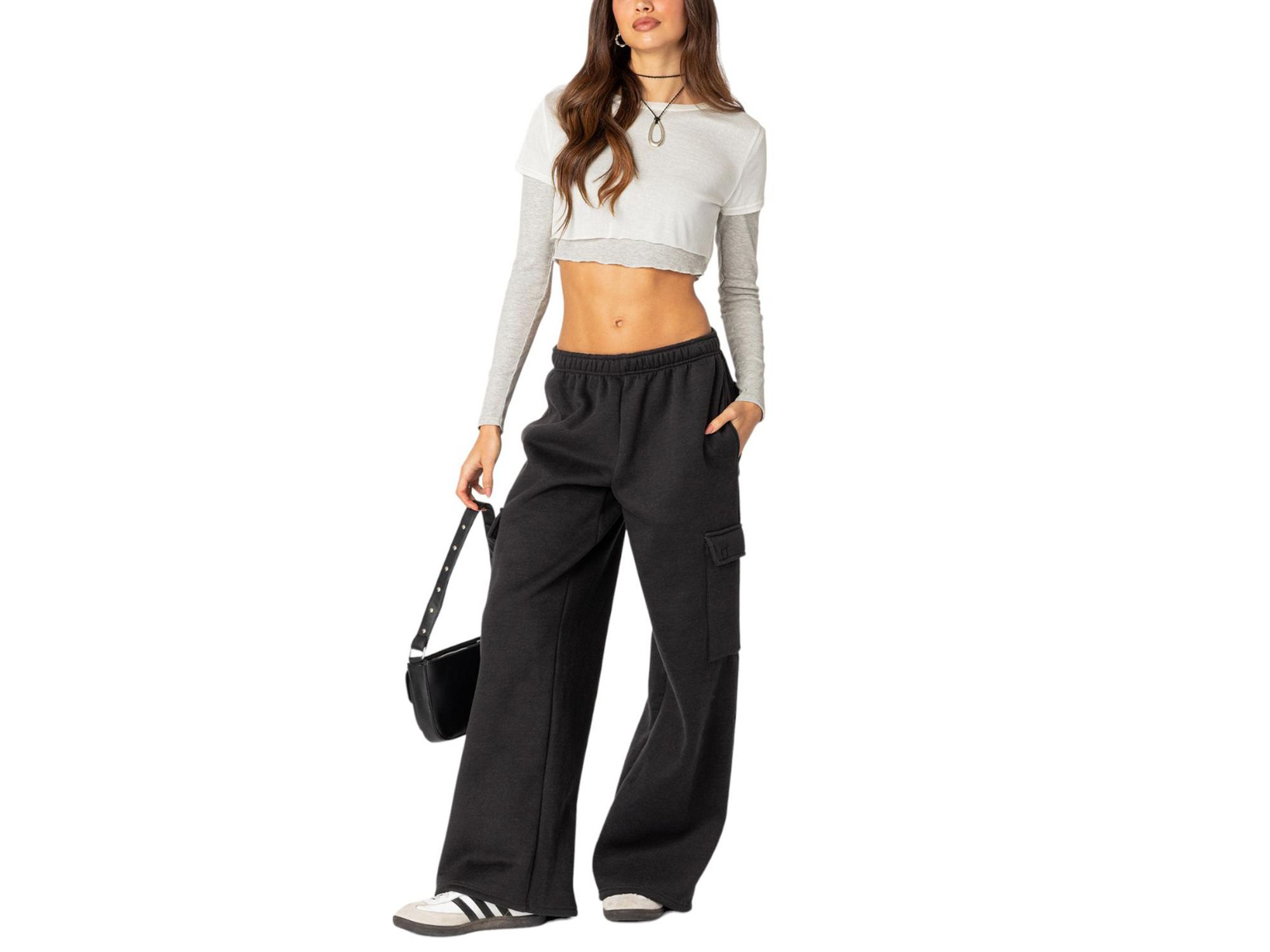 Wide Leg Cargo Sweatpants — Image 4
