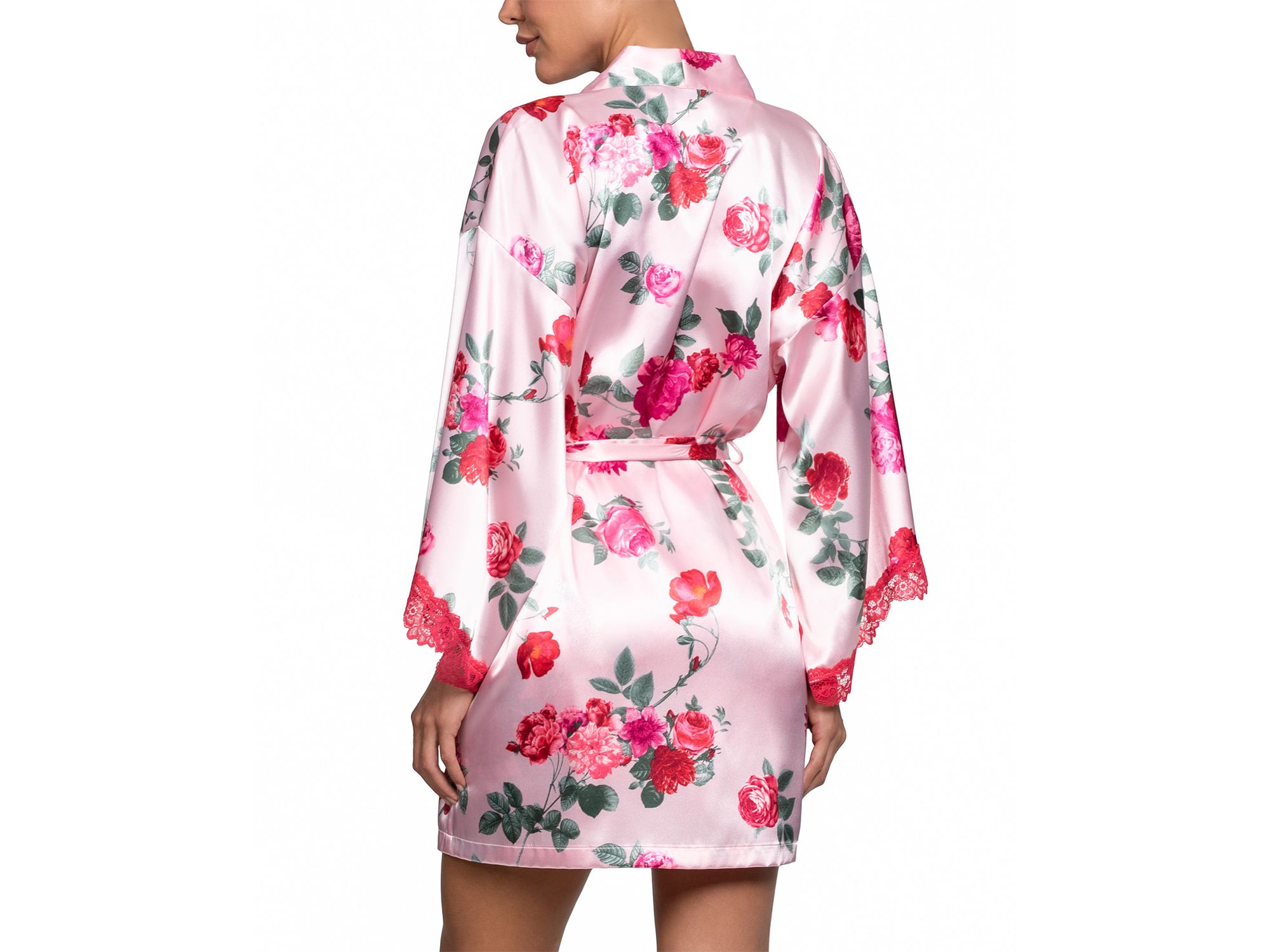 Stretch Satin Romantic Rose Wrap — Image 3