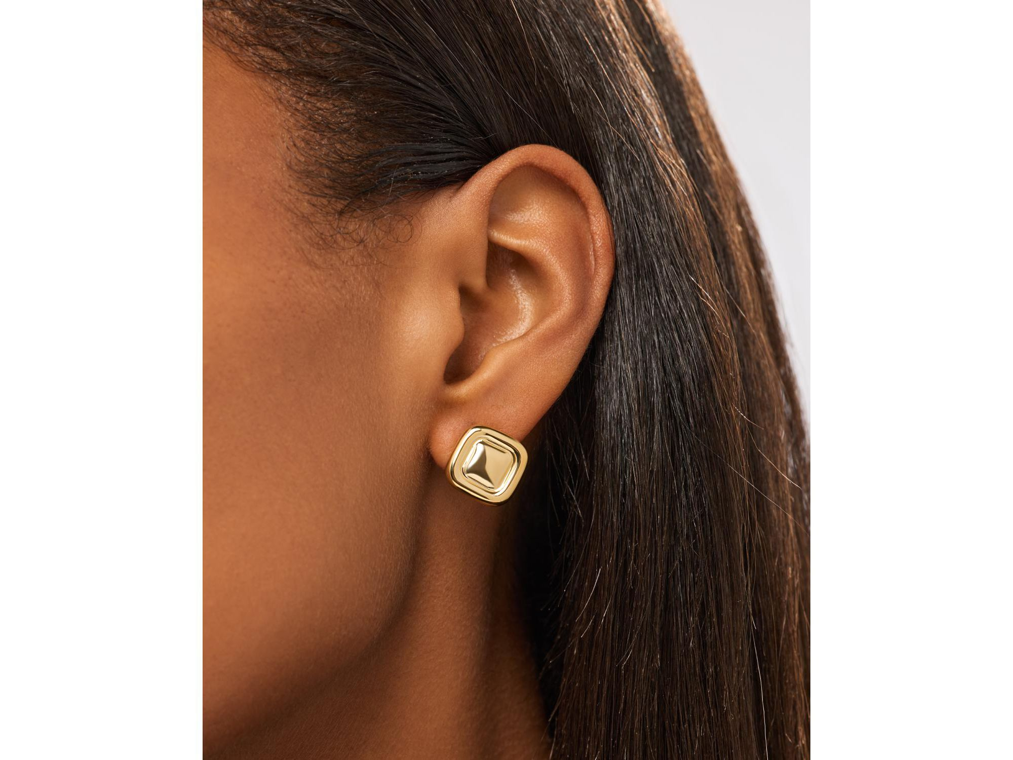Clara Two Tone Stud Earring — Image 3