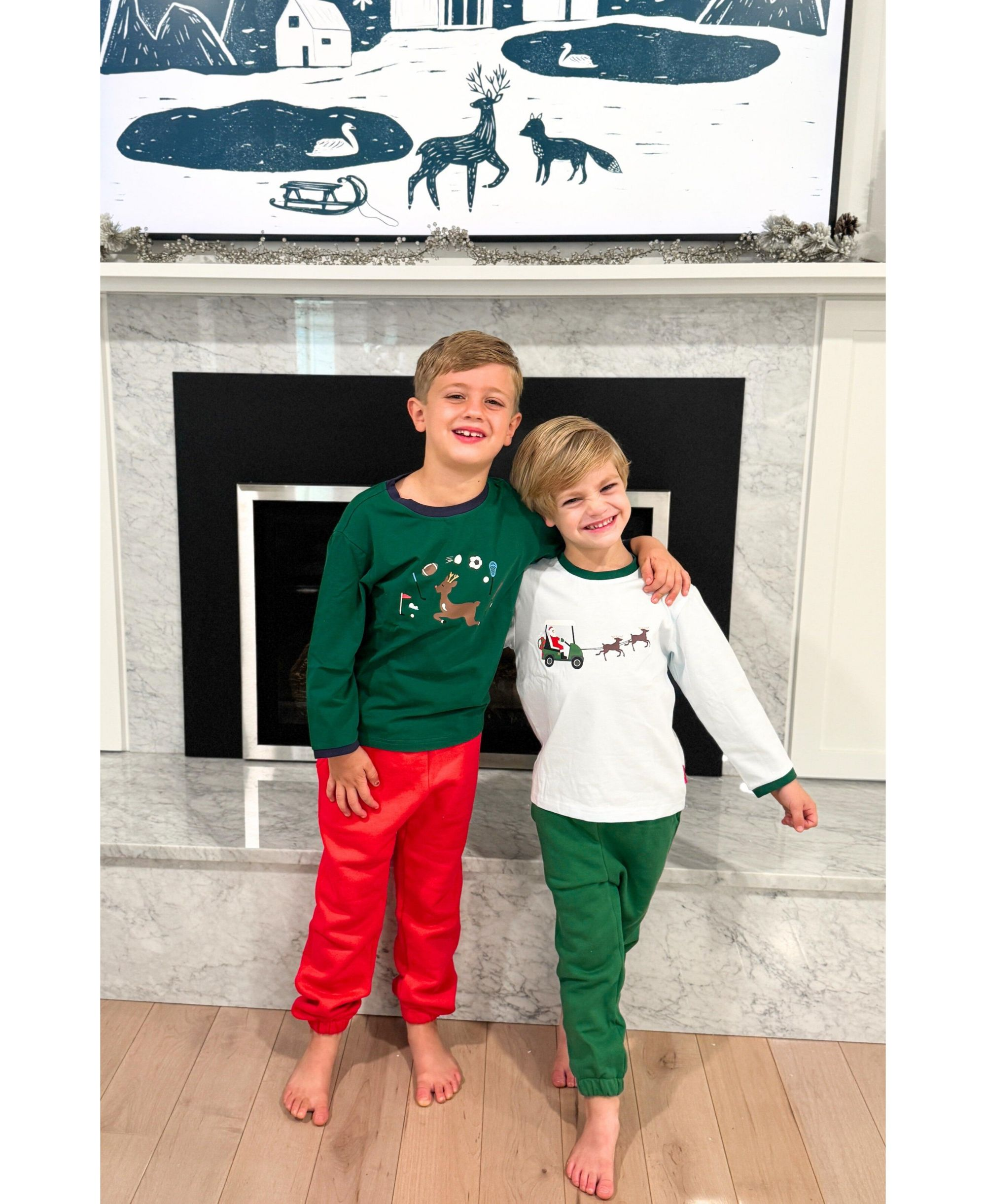 Unisex Reindeer Games Crewneck Long Sleeve T-Shirt - Baby, Little Kid, Big Kid — Image 5