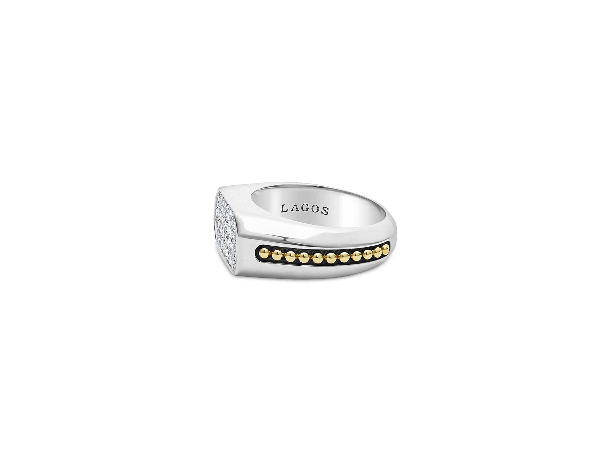 Men's 18K Yellow Gold & Sterling Anthem Diamond Cluster Ring — Image 5
