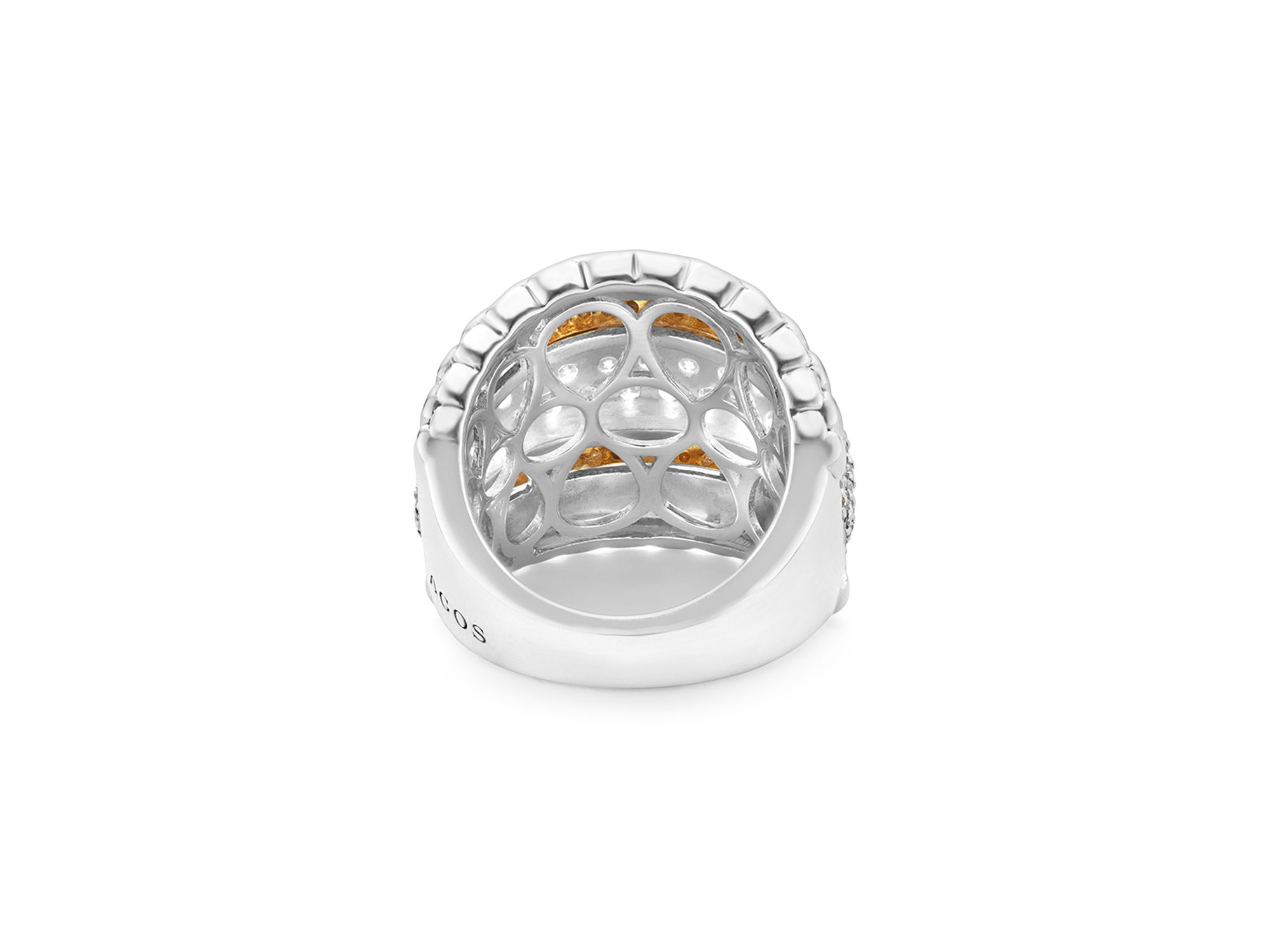 18K Gold and Sterling Silver Diamond Lux Large Ring — Image 5