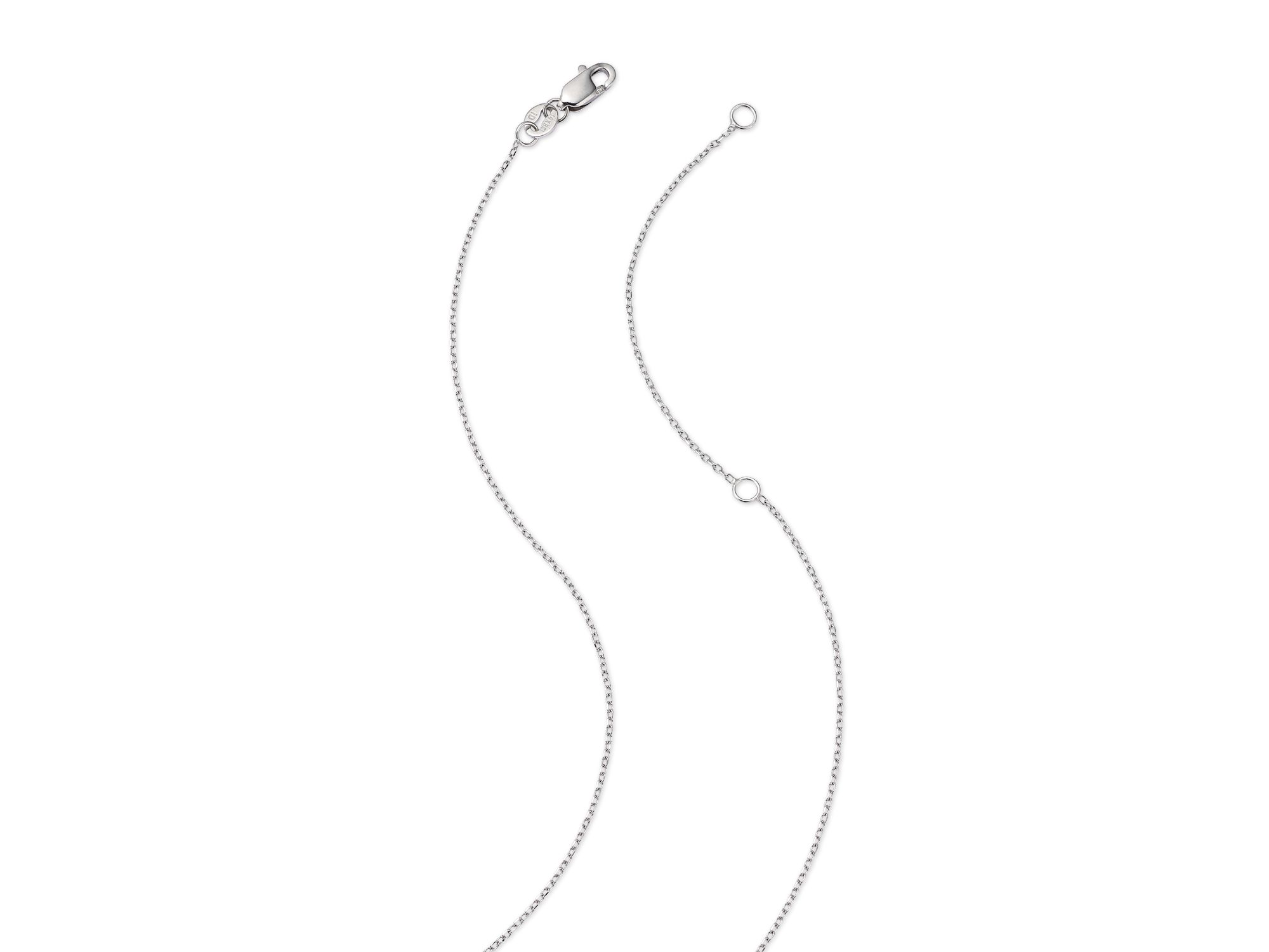 Diamond Geometric Pendant Necklace in 14K White Gold, 0.50 tcw — Image 4