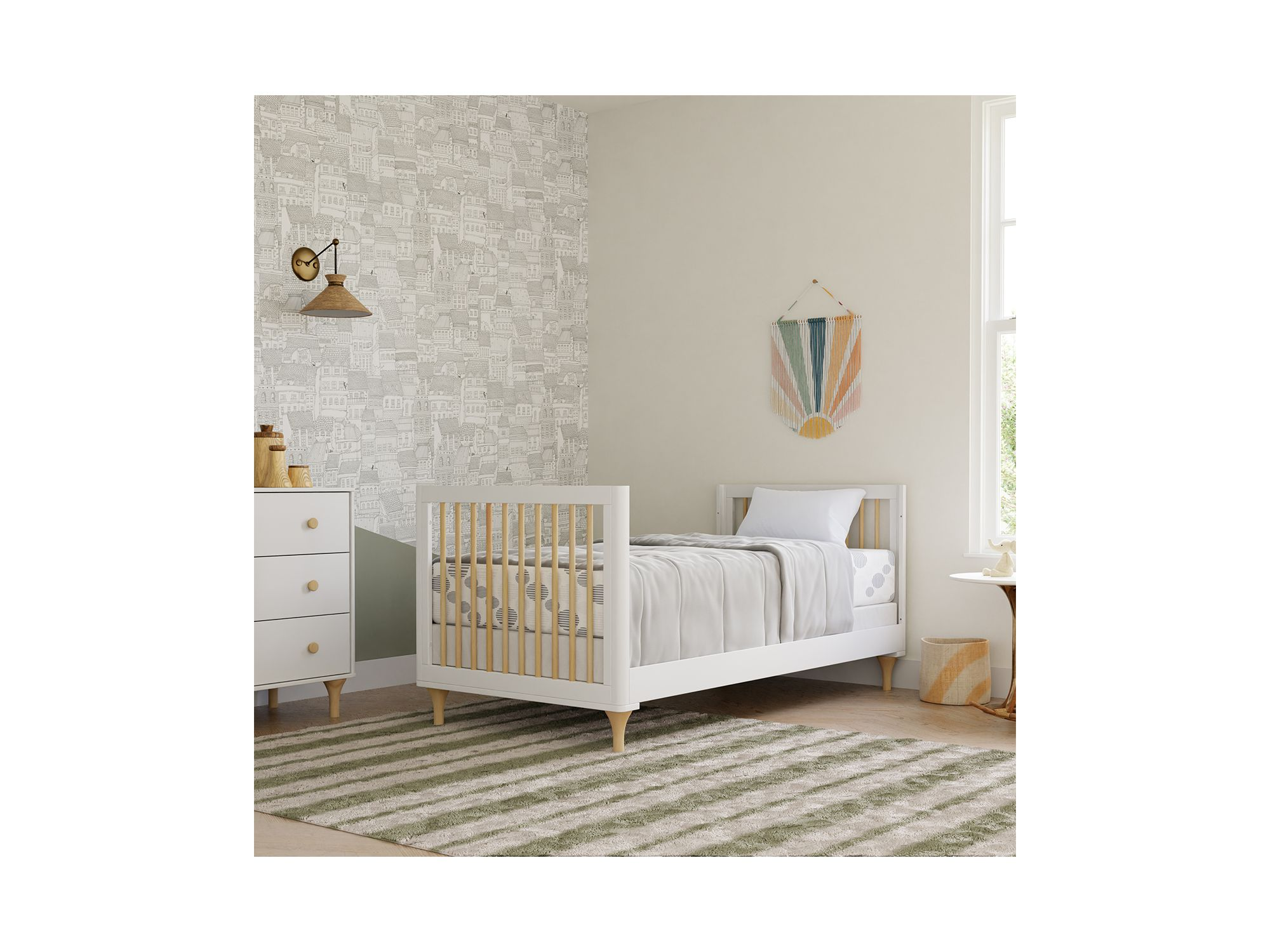 Lolly 4 in 1 Convertible Mini Crib and Twin Bed with Toddler Bed Conversion Kit — Image 3