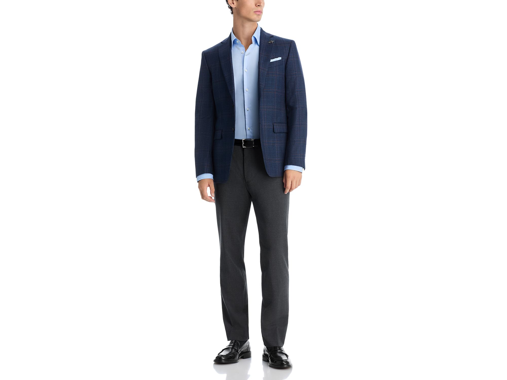 Slim Fit Plaid Sport Coat — Image 6
