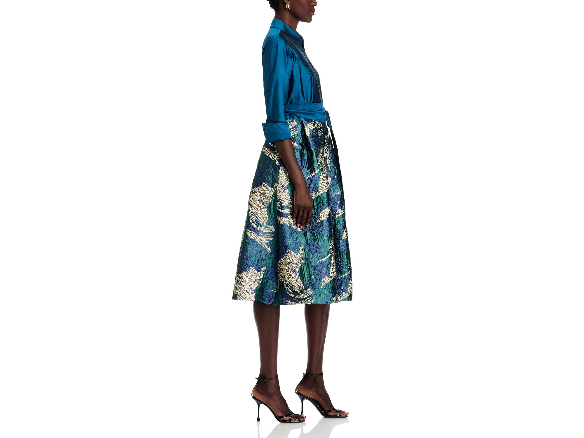 Taffeta Jacquard Shirt Dress — Image 5
