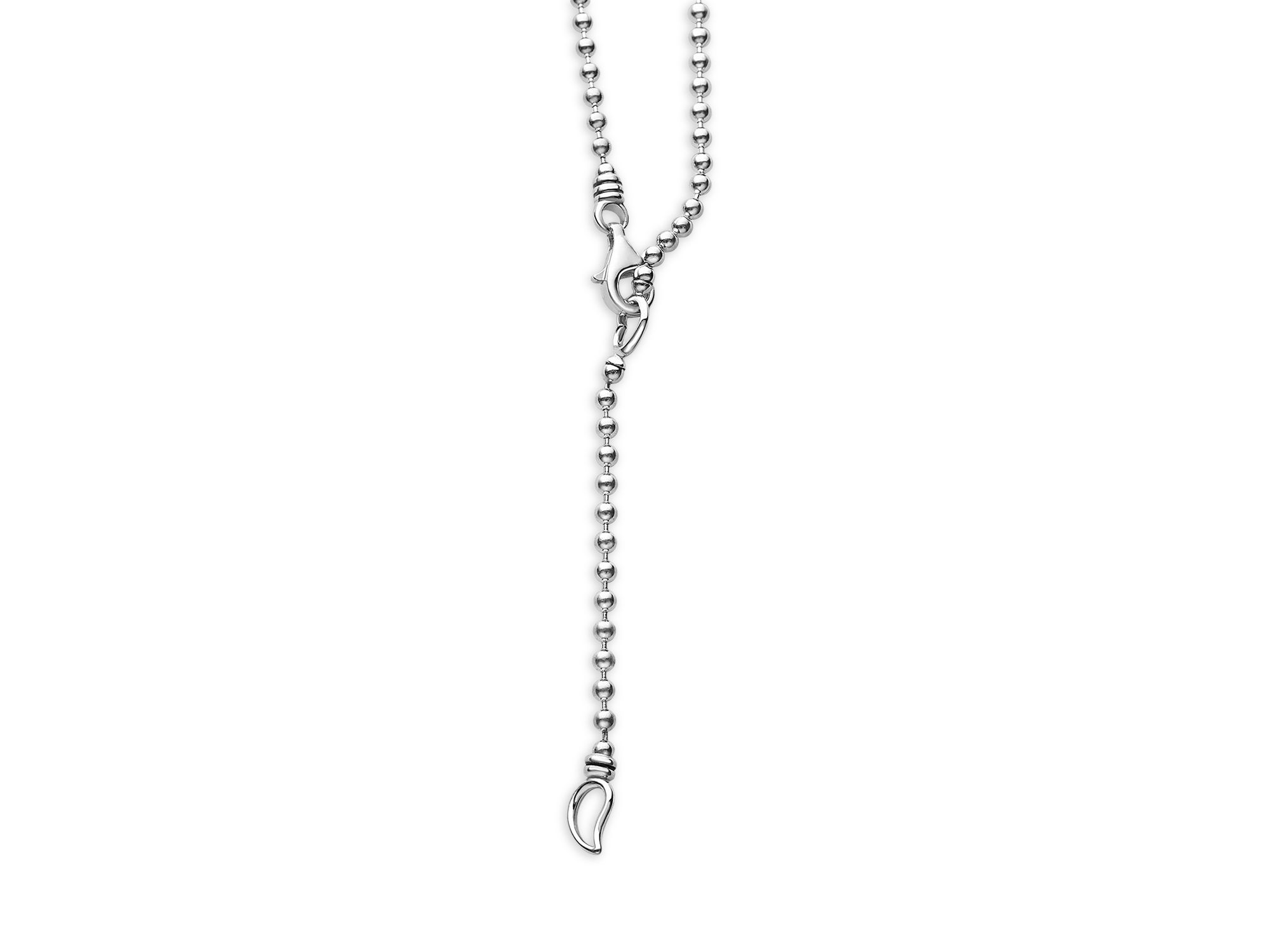 Sterling Caviar Beaded Necklace, 16-18" — Image 5