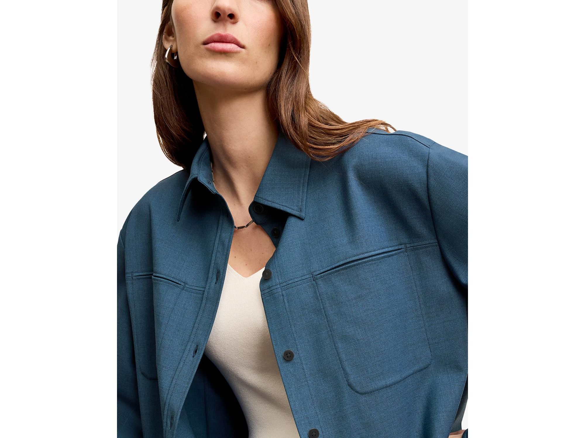 Russell Button Down Shirt - Washable Wool Twill — Image 3