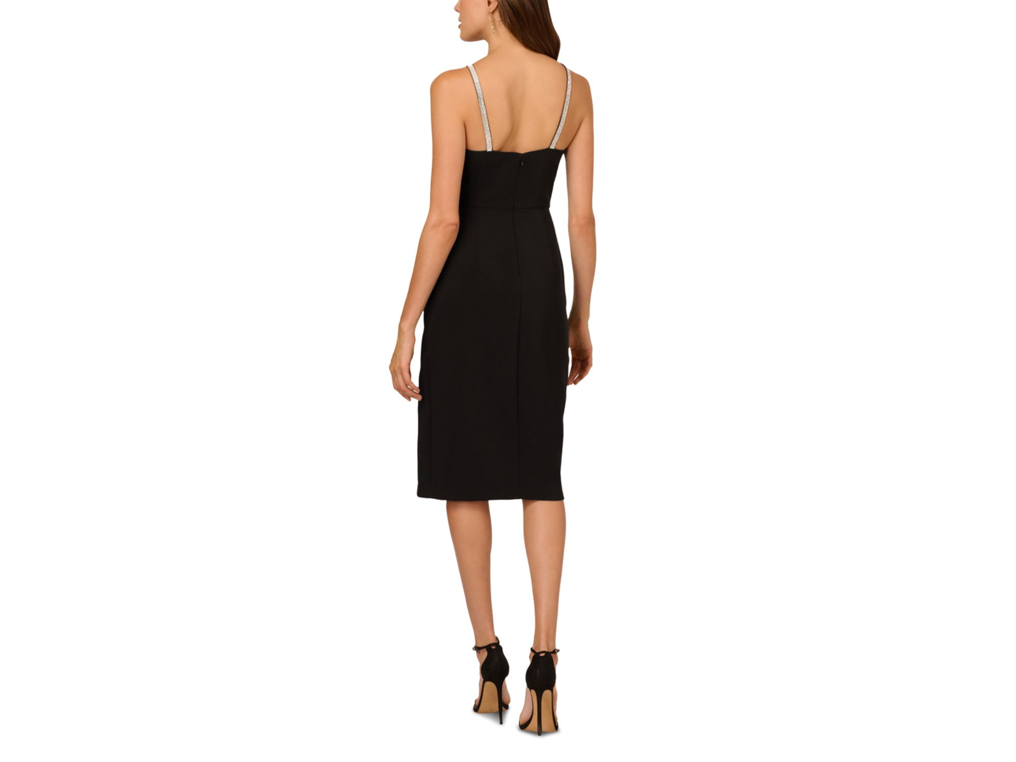 Stretch Crepe Halter Midi Dress — Image 6