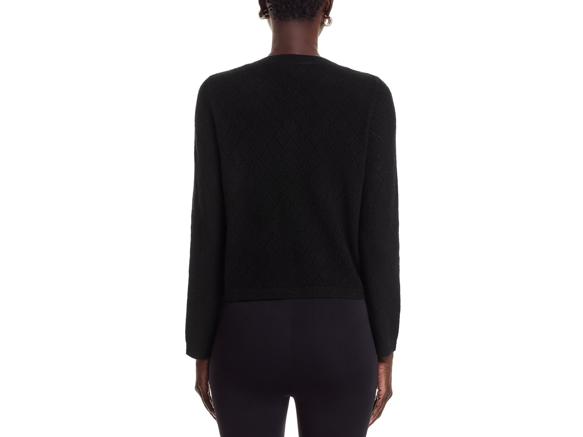 100% Cashmere Crewneck Cardigan Sweater - Exclusive — Image 3