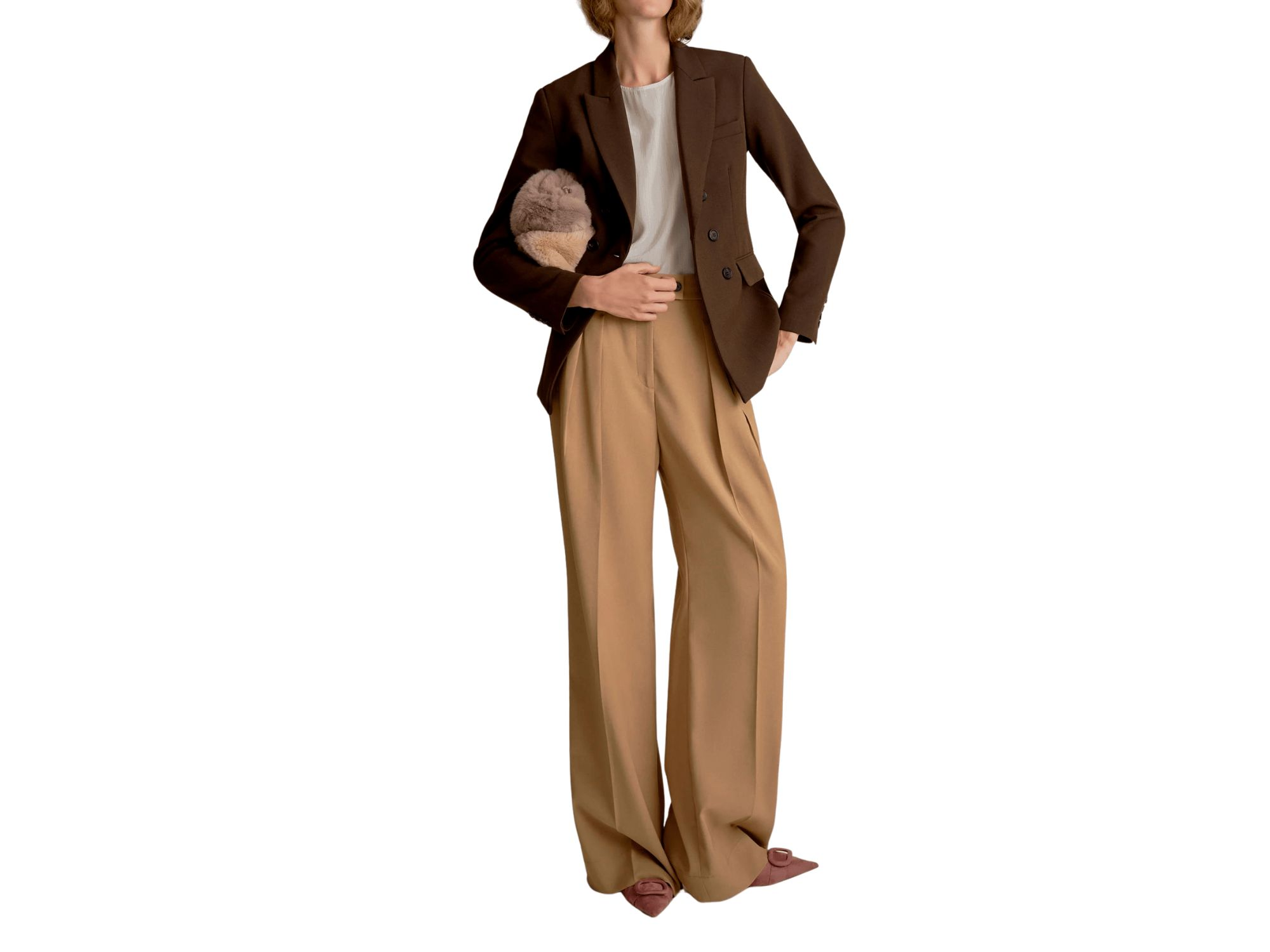 Didion Printed Washable Silk Drape Top — Image 4