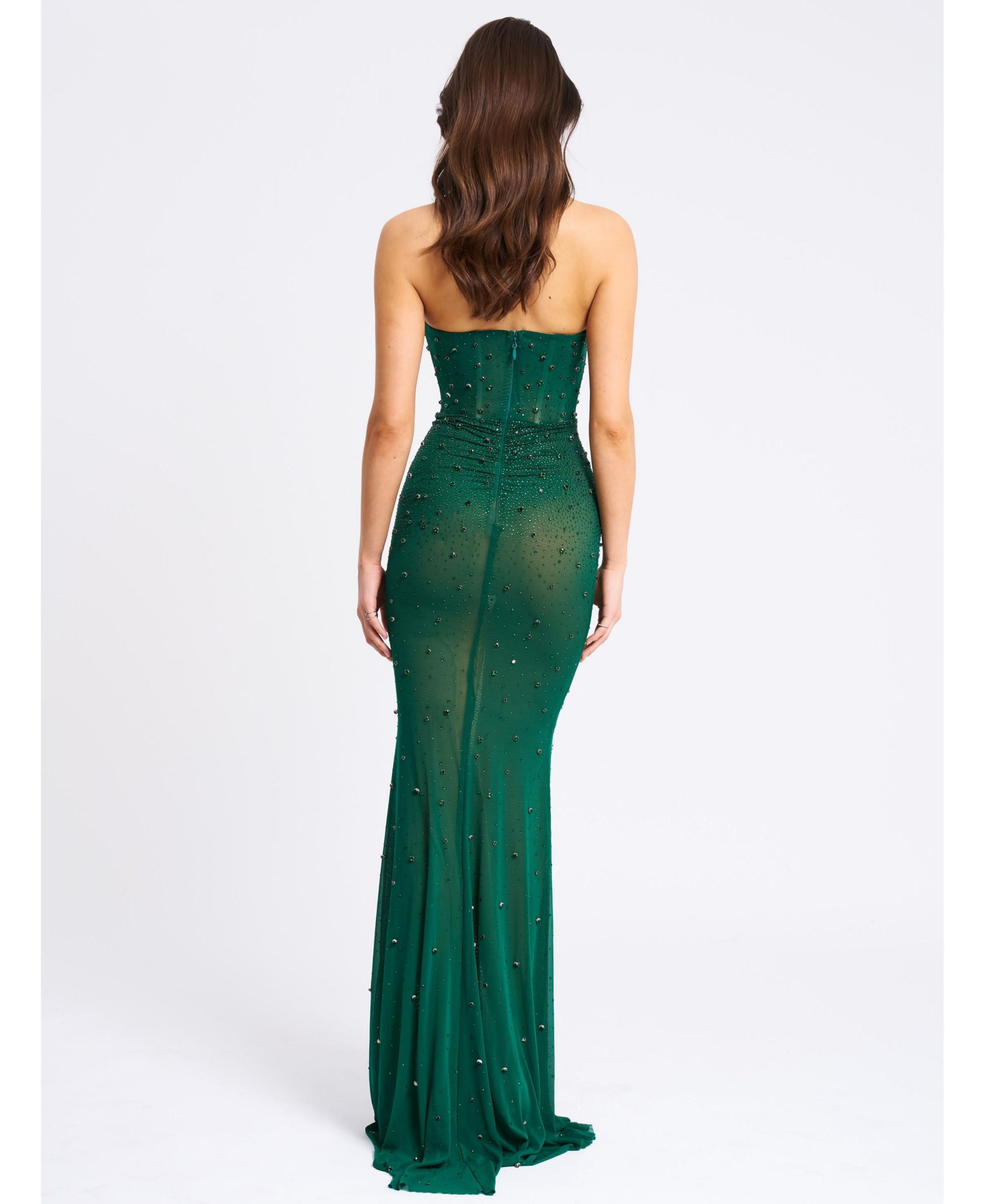 Fatima Sleeveless Corset Mermaid Maxi Evening Dress — Image 5