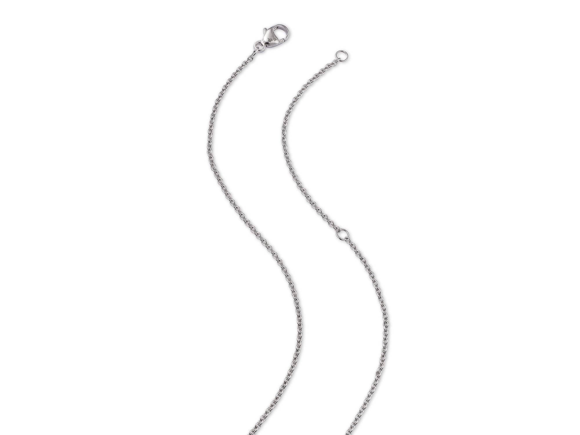 Diamond Mosaic Lariat Necklace in 14K White Gold, 1.0 tcw — Image 3
