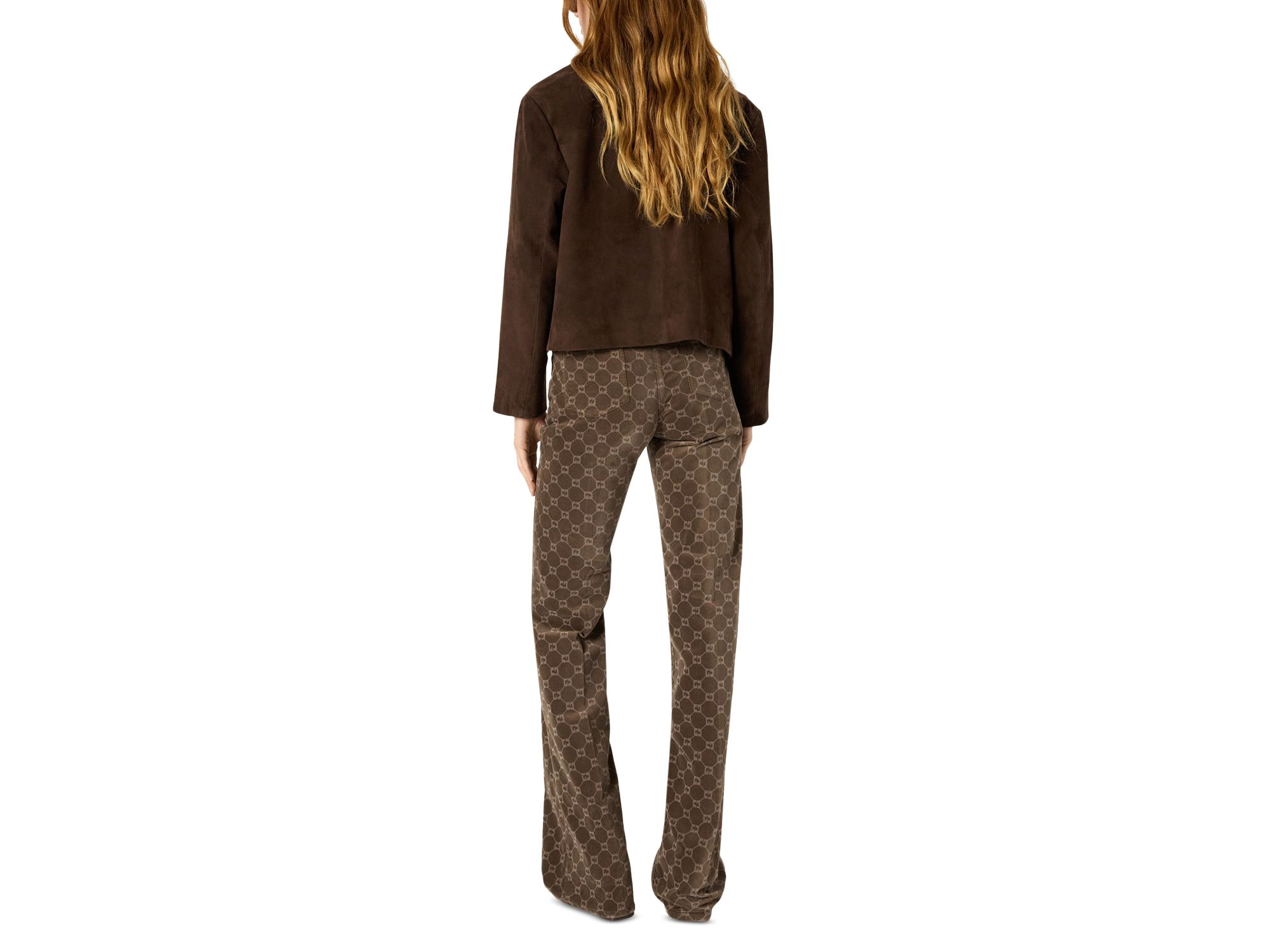 Anna High Rise Flare Leg Jeans in Coffee — Image 4