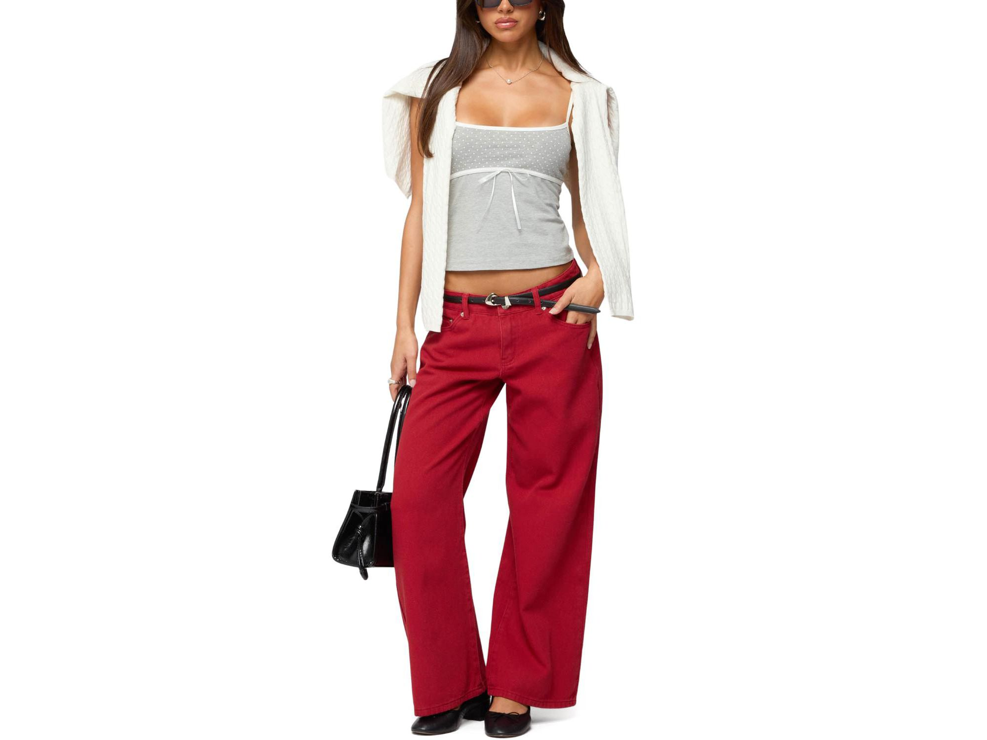 Petite Roman Low Rise Slouchy Colored Wash Jeans — Image 4