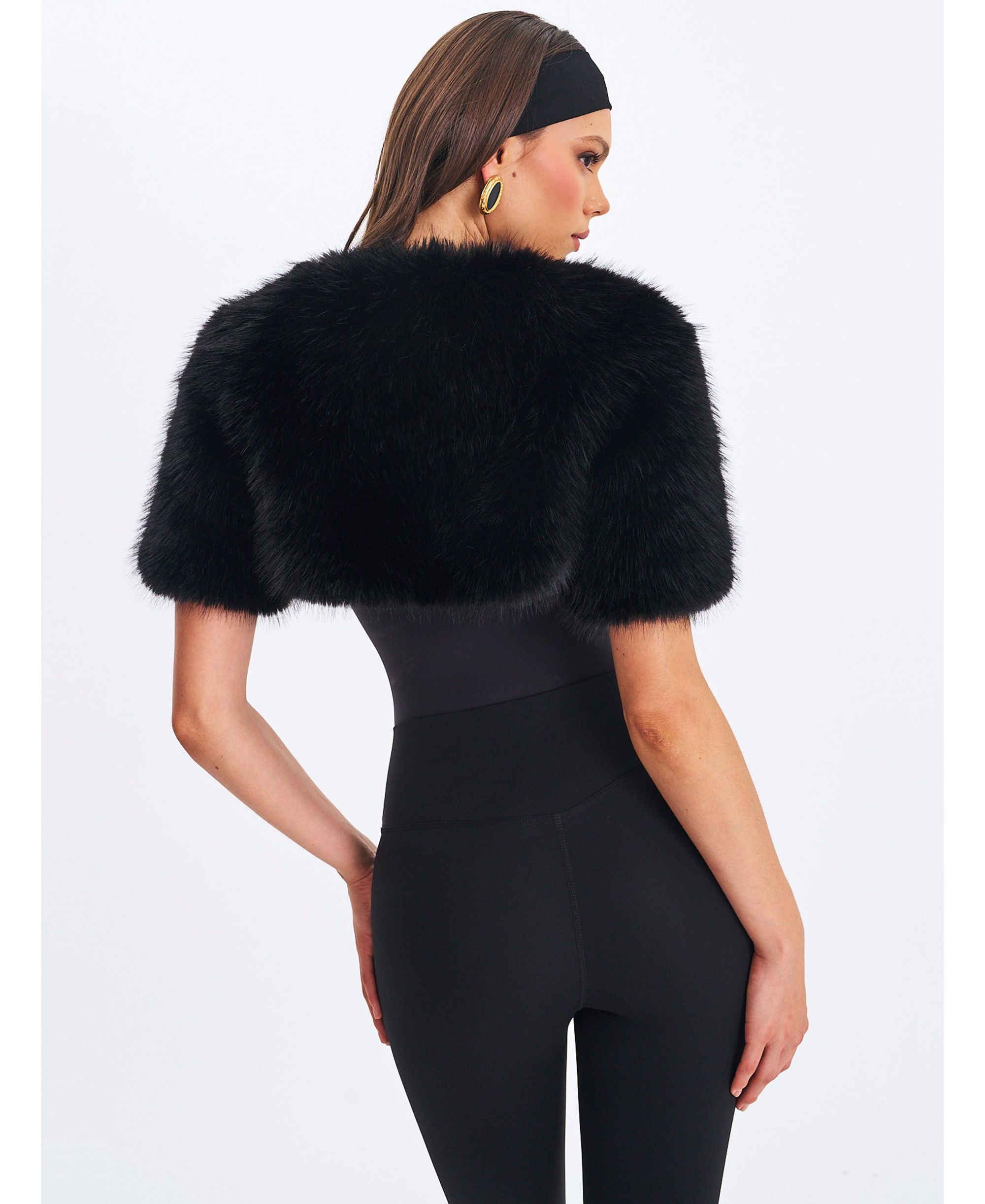 Kori Faux Fur Micro Bolero — Image 3