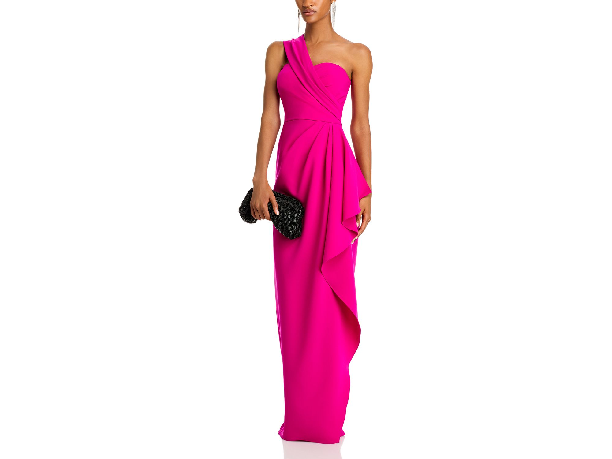 One Shoulder Side Drape Gown — Image 4