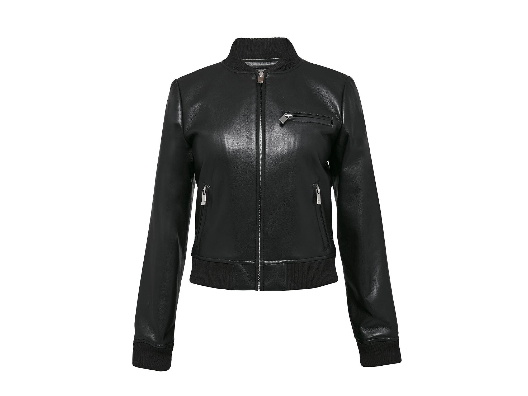Dixie Recycled Leather Bomber Jacket — Image 3