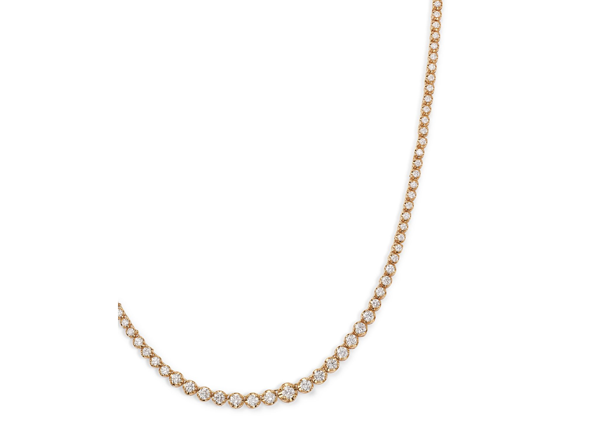 Diamond Graduated Bolo Necklace in 14K Yellow Gold, 2.50 tcw — Image 3