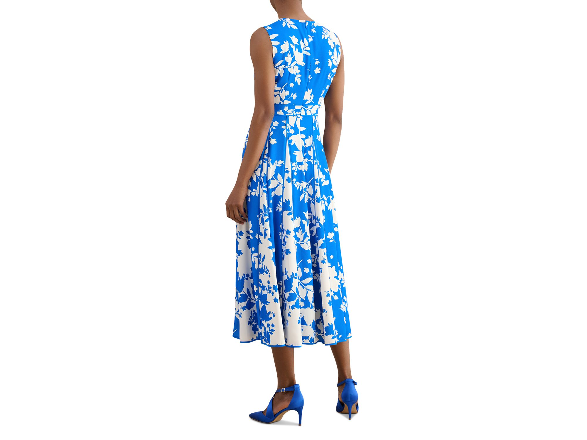 Angelica Floral Keyhole Neck Midi Dress — Image 6