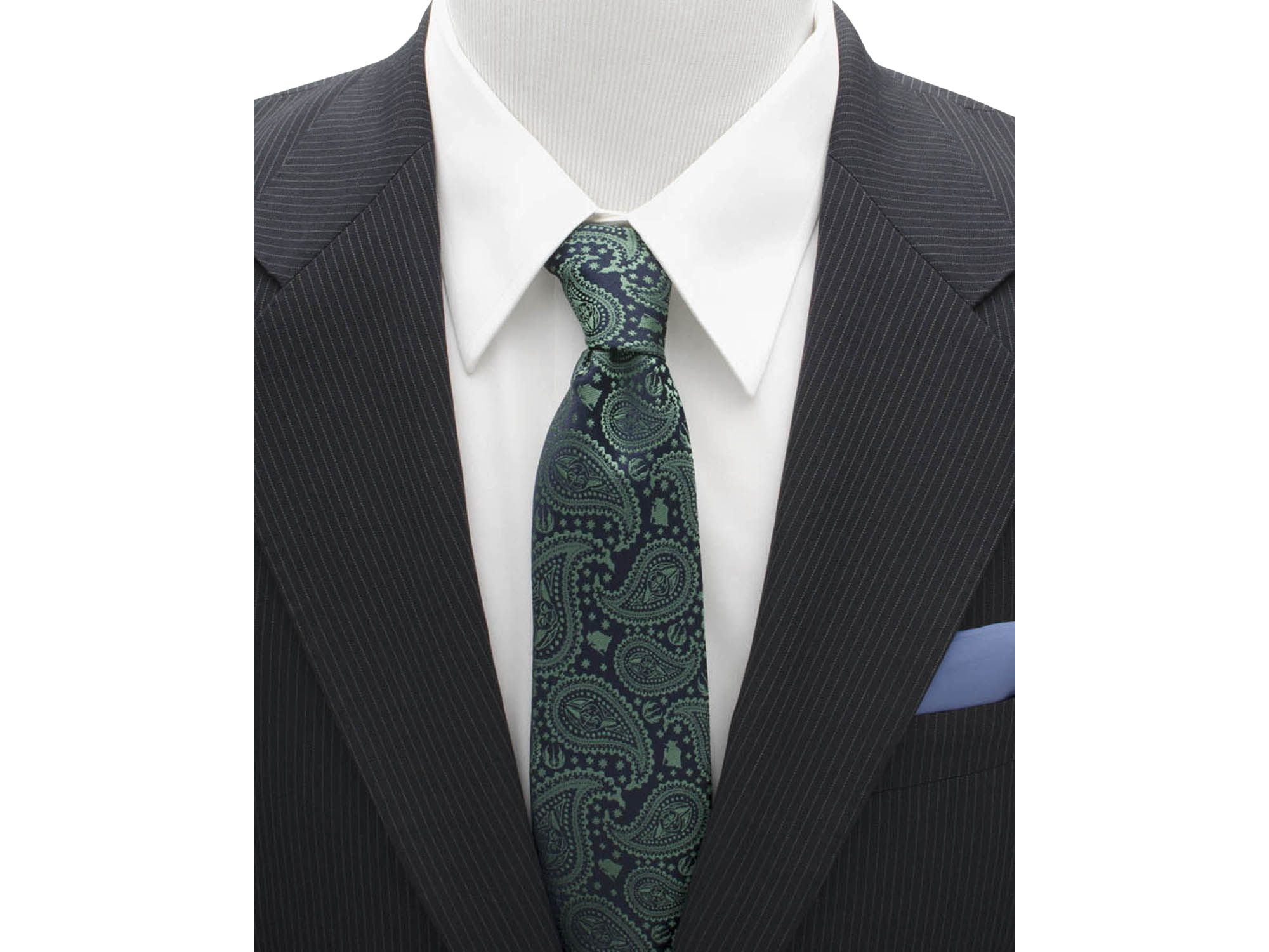 Star Wars Yoda Green Paisley Tie — Image 3