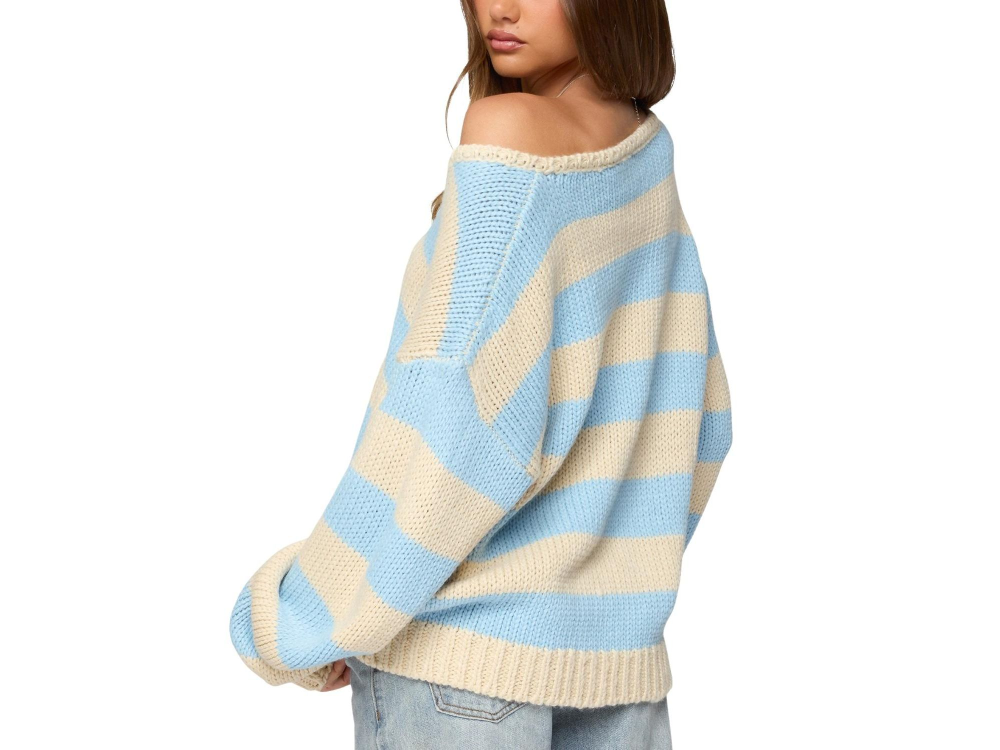 Tracie Striped Oversized Sweater — Image 3